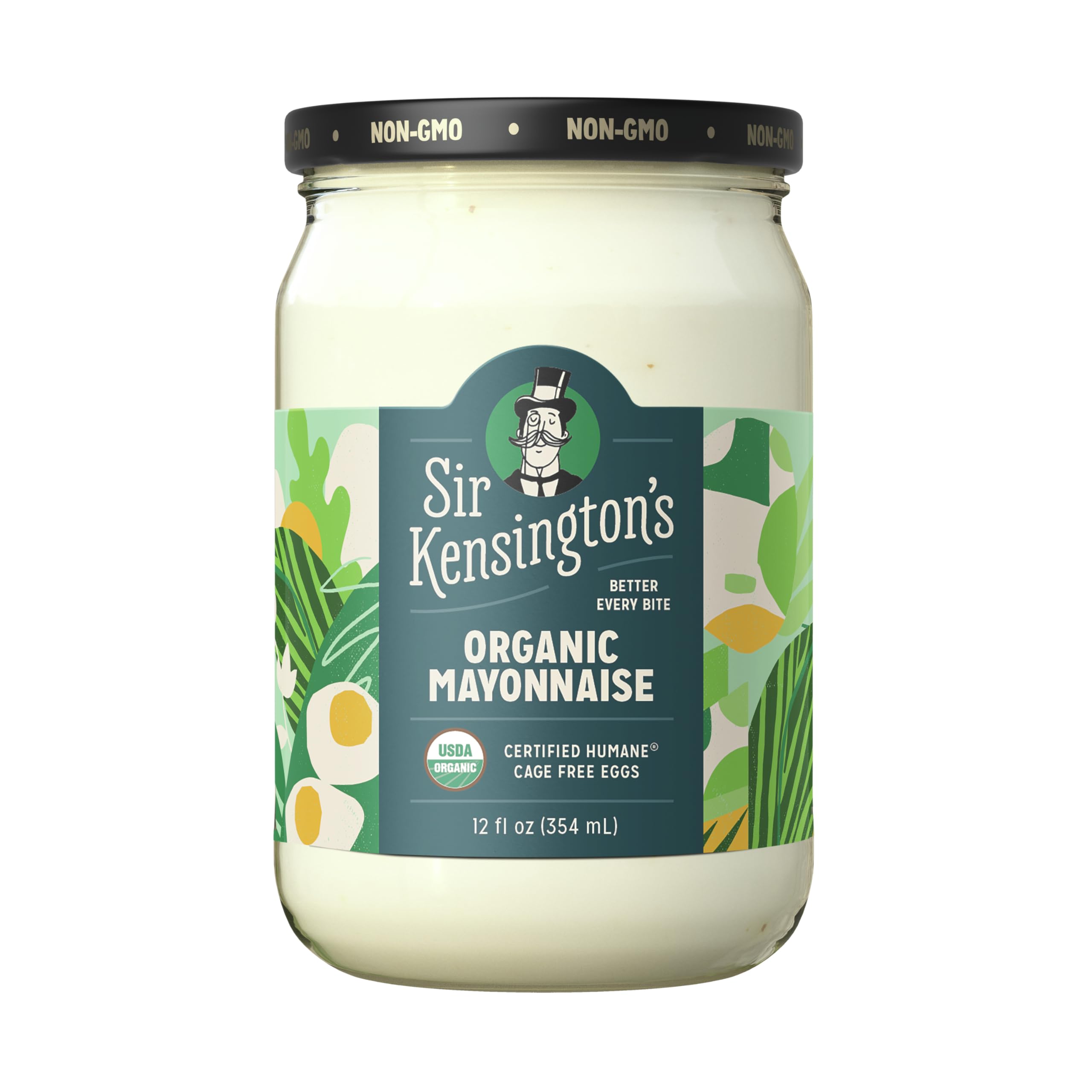 Sir Kensington's Organic Mayonnaise 12 oz, Sandwich Spread Gluten Free 1PK | For sandwiches, dips, dressings and simple meals; gluten-free; Non-GMO Project Verified; Organic; 12 oz.