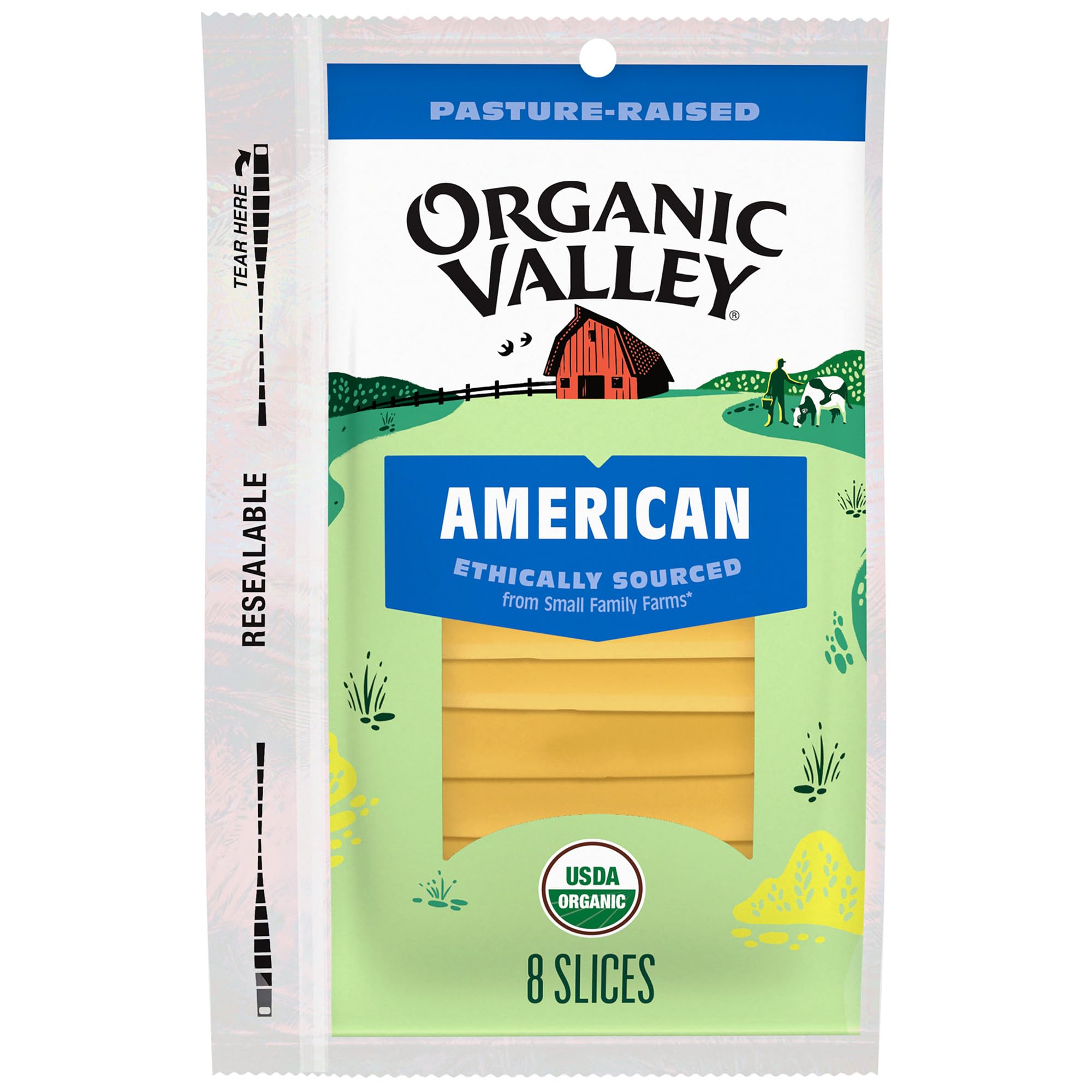 Organic Valley Organic American Cheese Slices, 6 oz