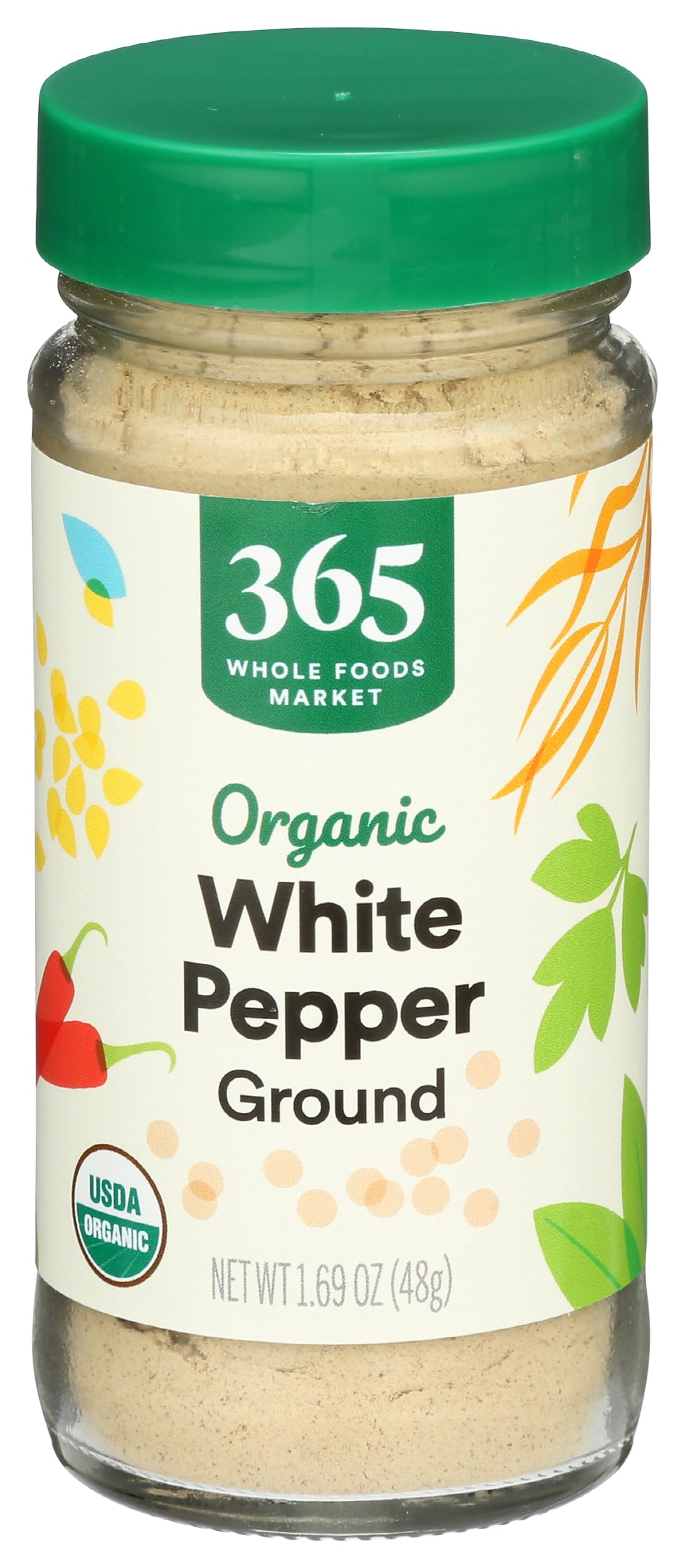 Organic White Pepper Ground, 1.69 Ounce