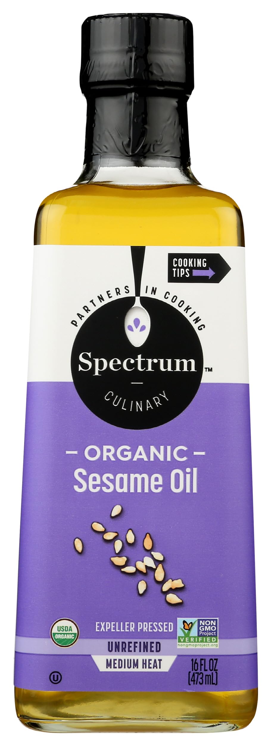 Spectrum Organic Sesame Oil, Unrefined 16 Oz