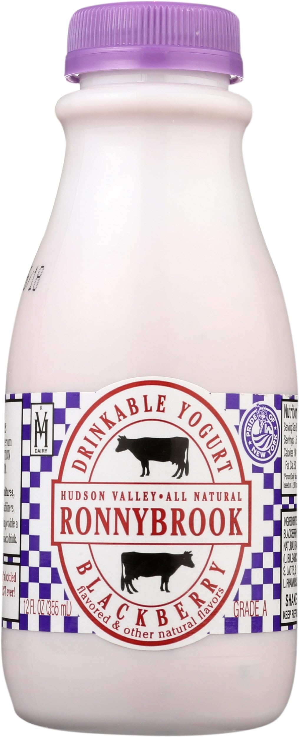 Ronnybrook Drinkable Blackberry Yogurt, 12 oz