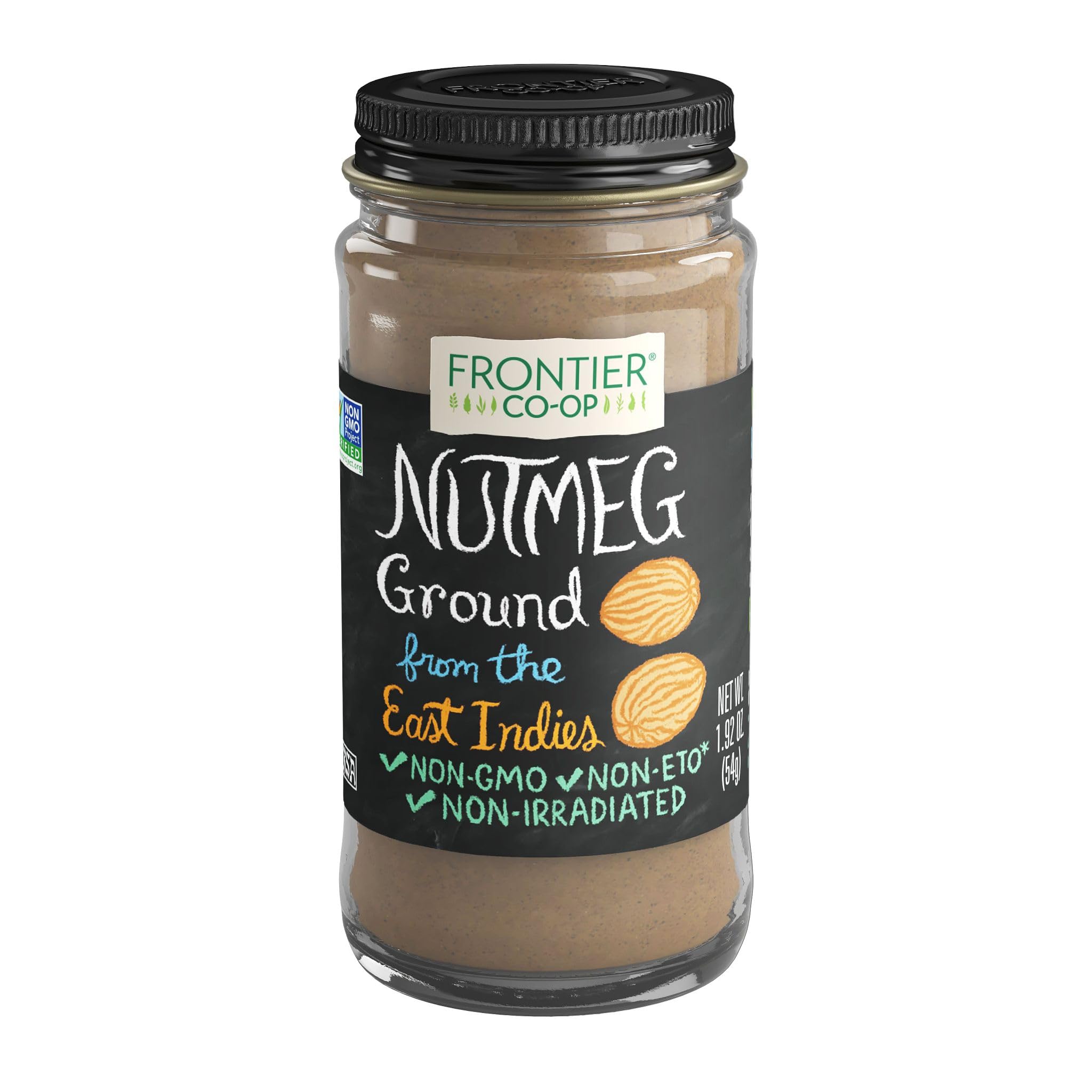 Frontier Co-op Nutmeg Ground Powder, 1.92 oz - Ground Nutmeg from the East Indies for Baking and Cooking