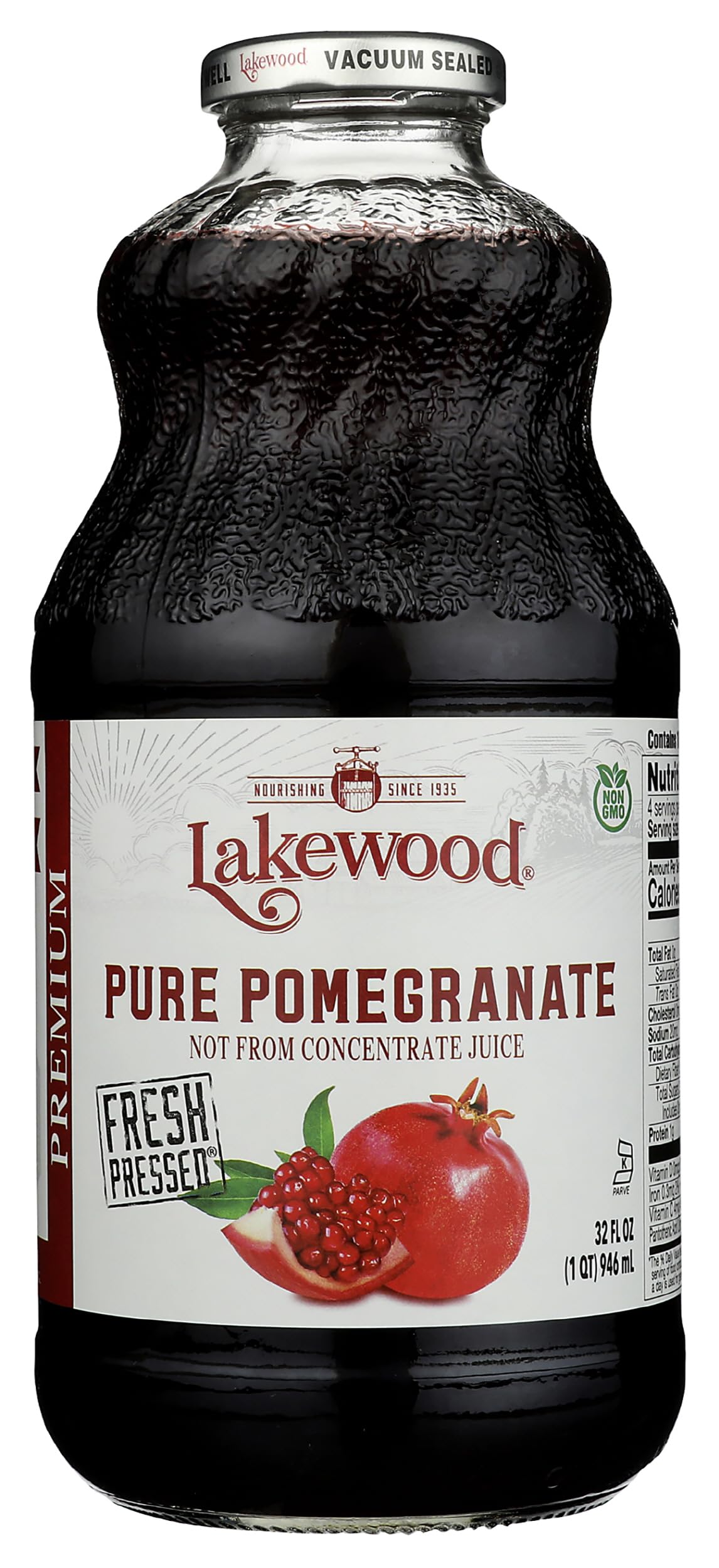 Lakewood Pure Pomegranate Juice, 32 Fl Oz