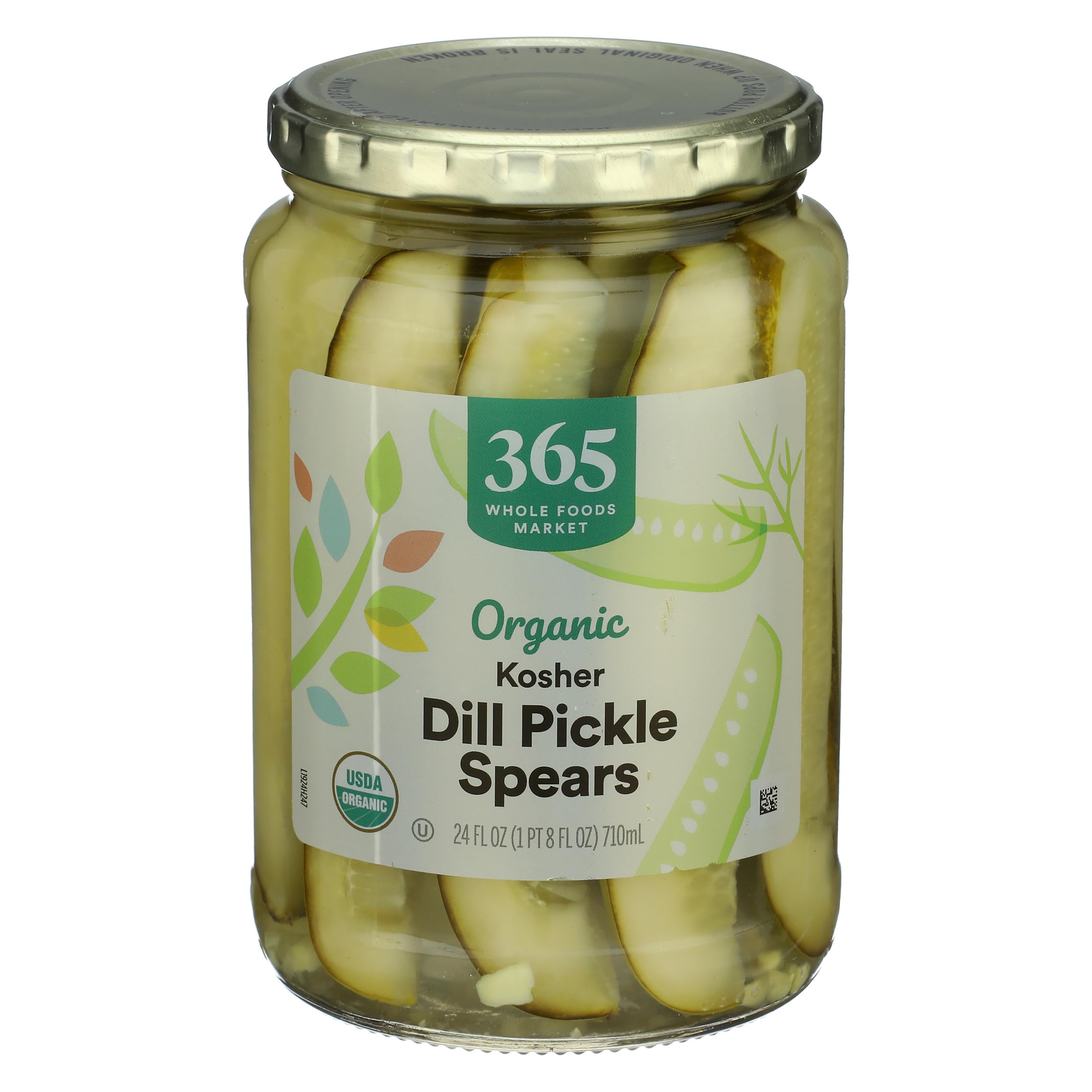Organic Kosher Dill Pickle Spears, 24 Fl Oz