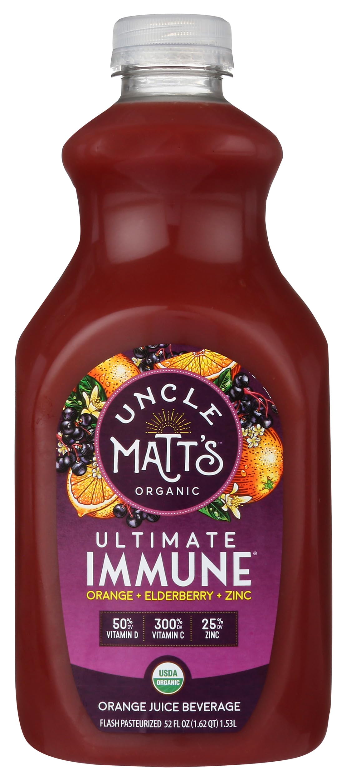 Uncle Matts Organic Ultimate Immune Orange Elderberry Zinc Juice, 52 FZ