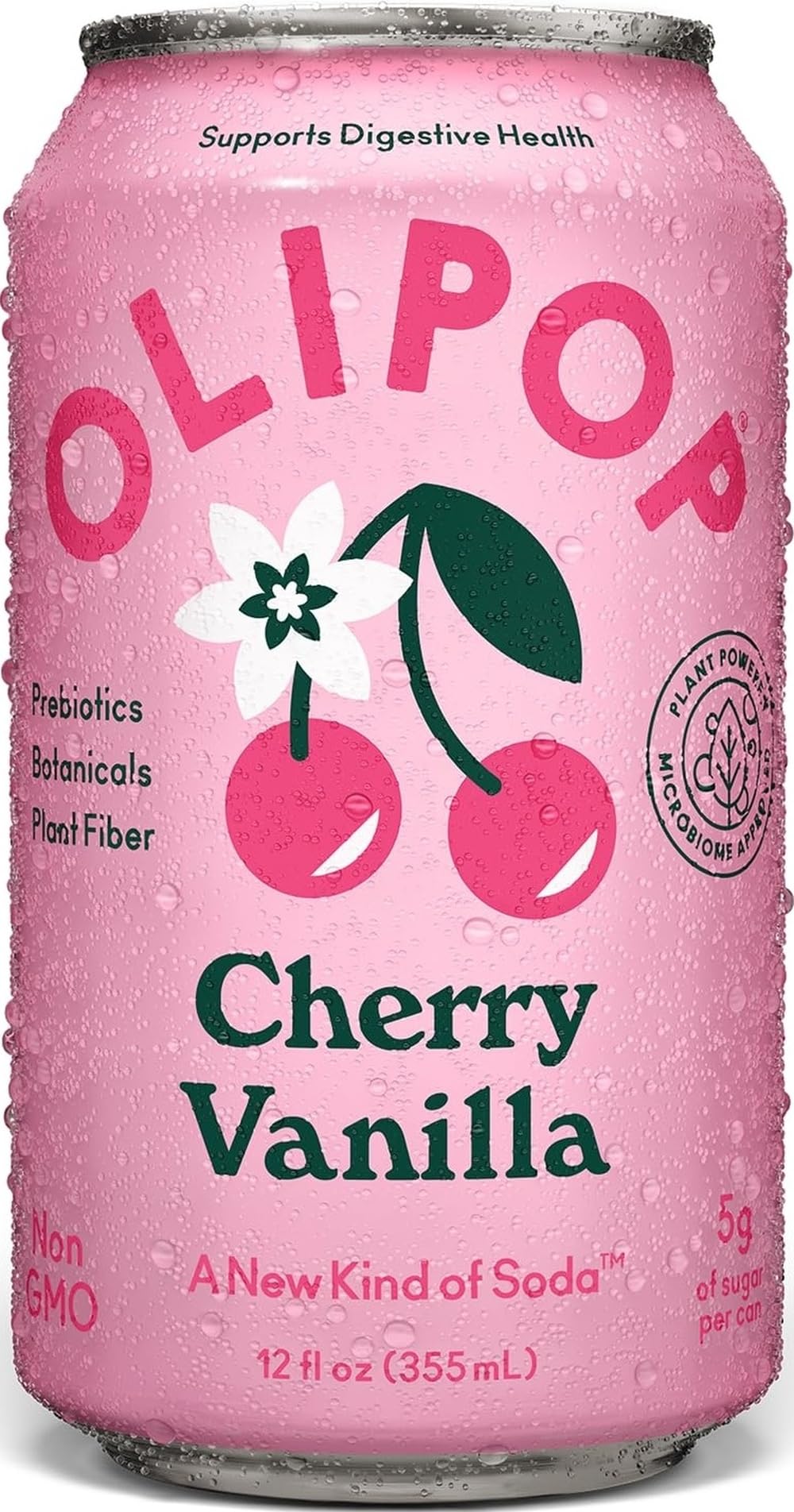 Olipop, Tonic Sparkling Cherry Vanilla, 12 Fl Oz
