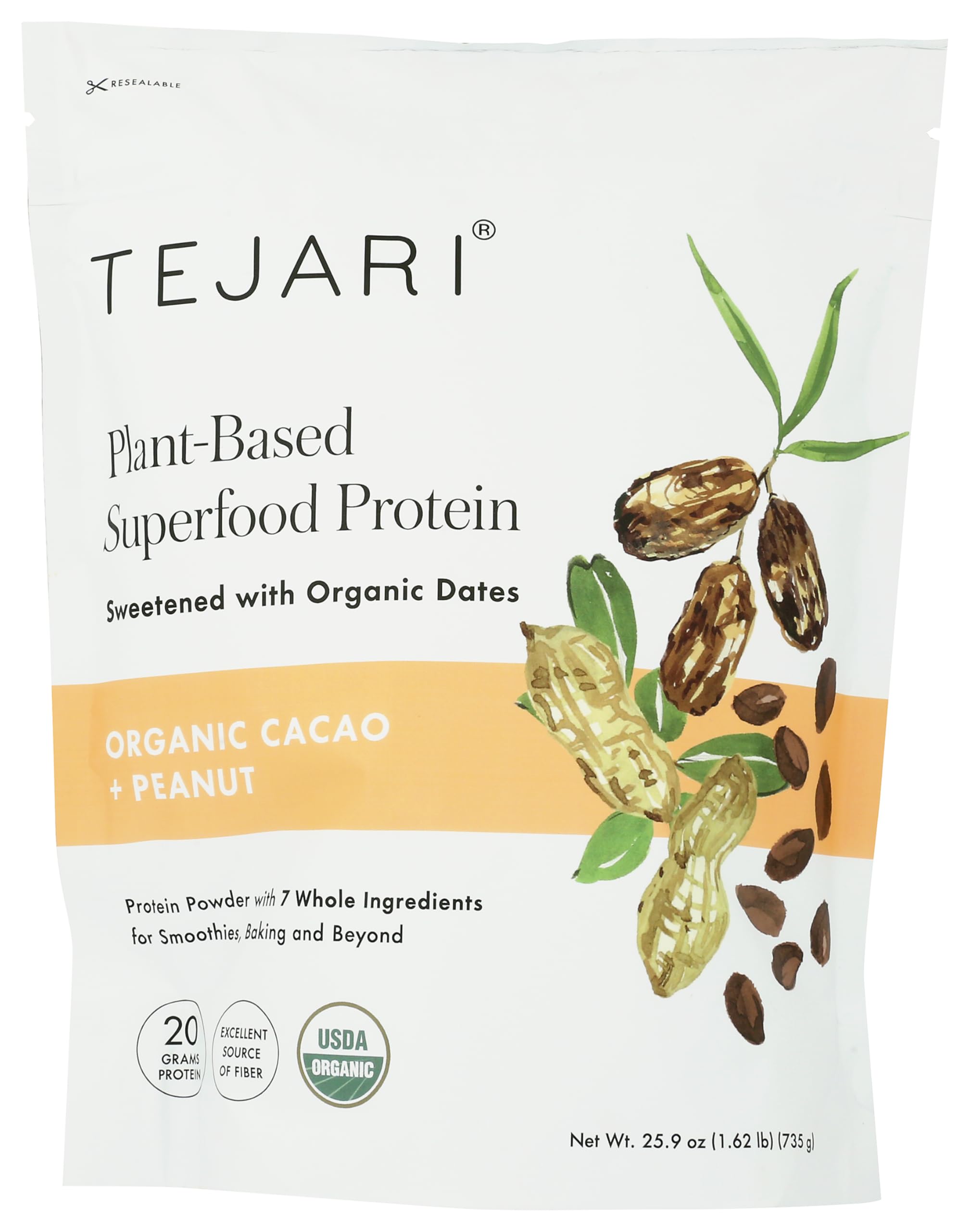 Tejari Organic Cacao Peanut Butter Pouch, 25.9 OZ