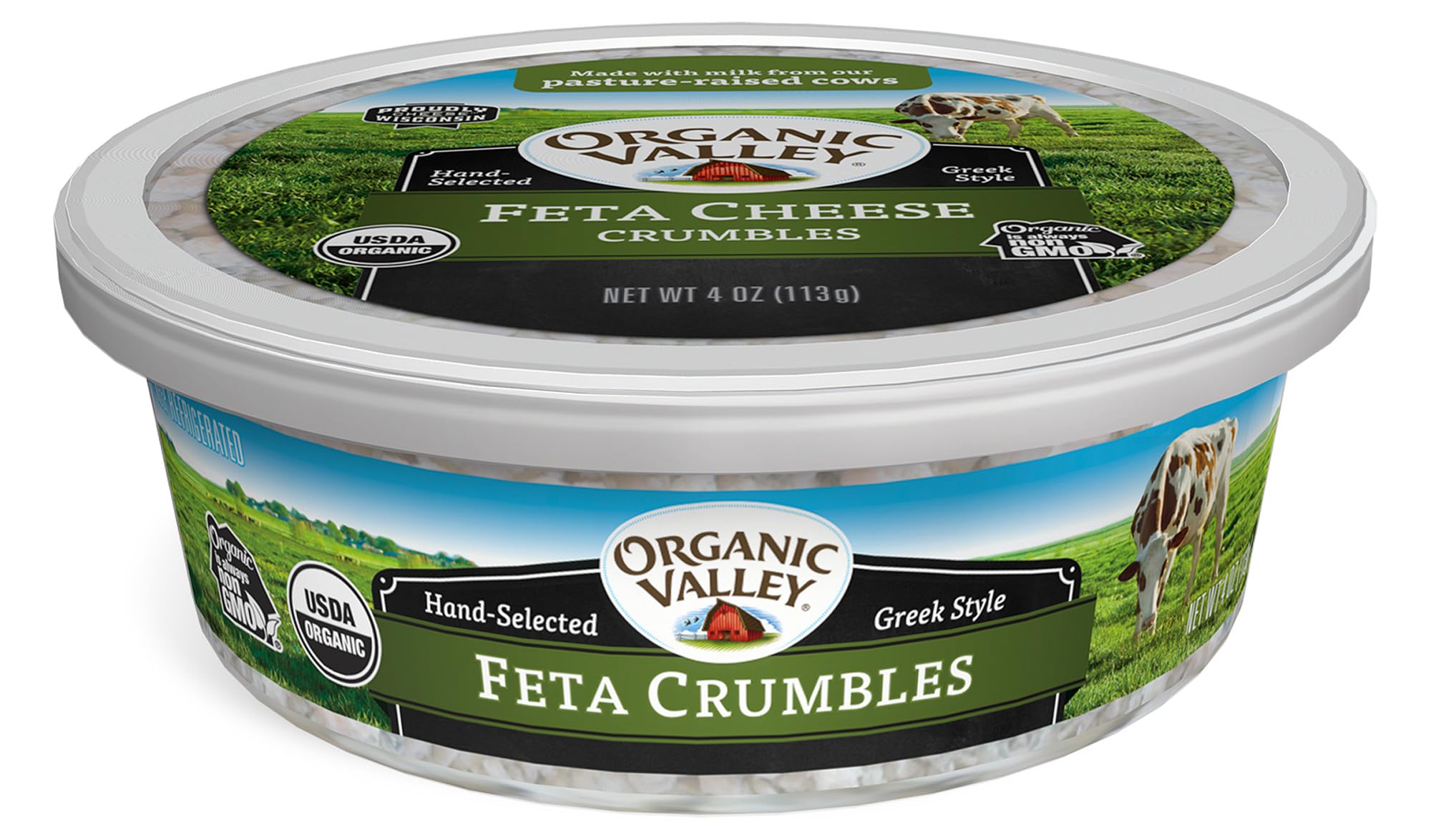 Organic Valley Organic Feta Cheese Crumbles, 4 oz