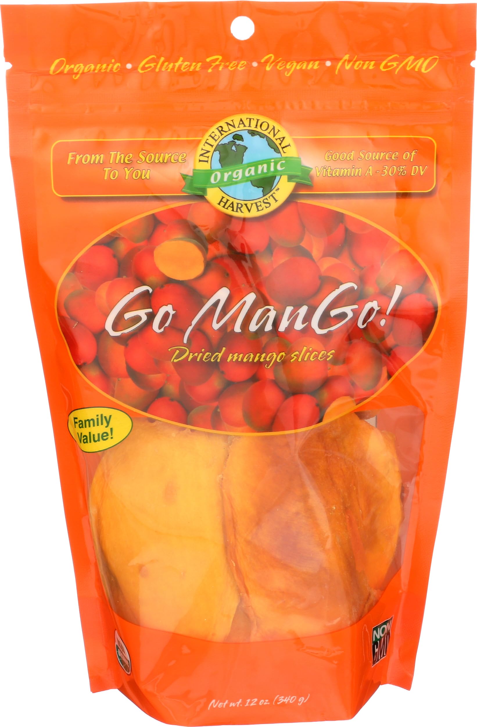 International Harvest Organic Mango Slices, 12 Ounce