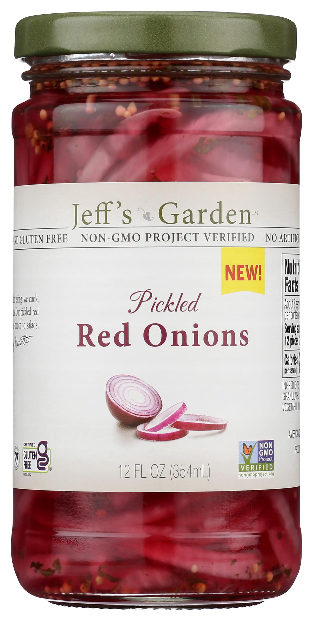 Jeff'S Garden, Onions Red Pickled, 12 Fl Oz