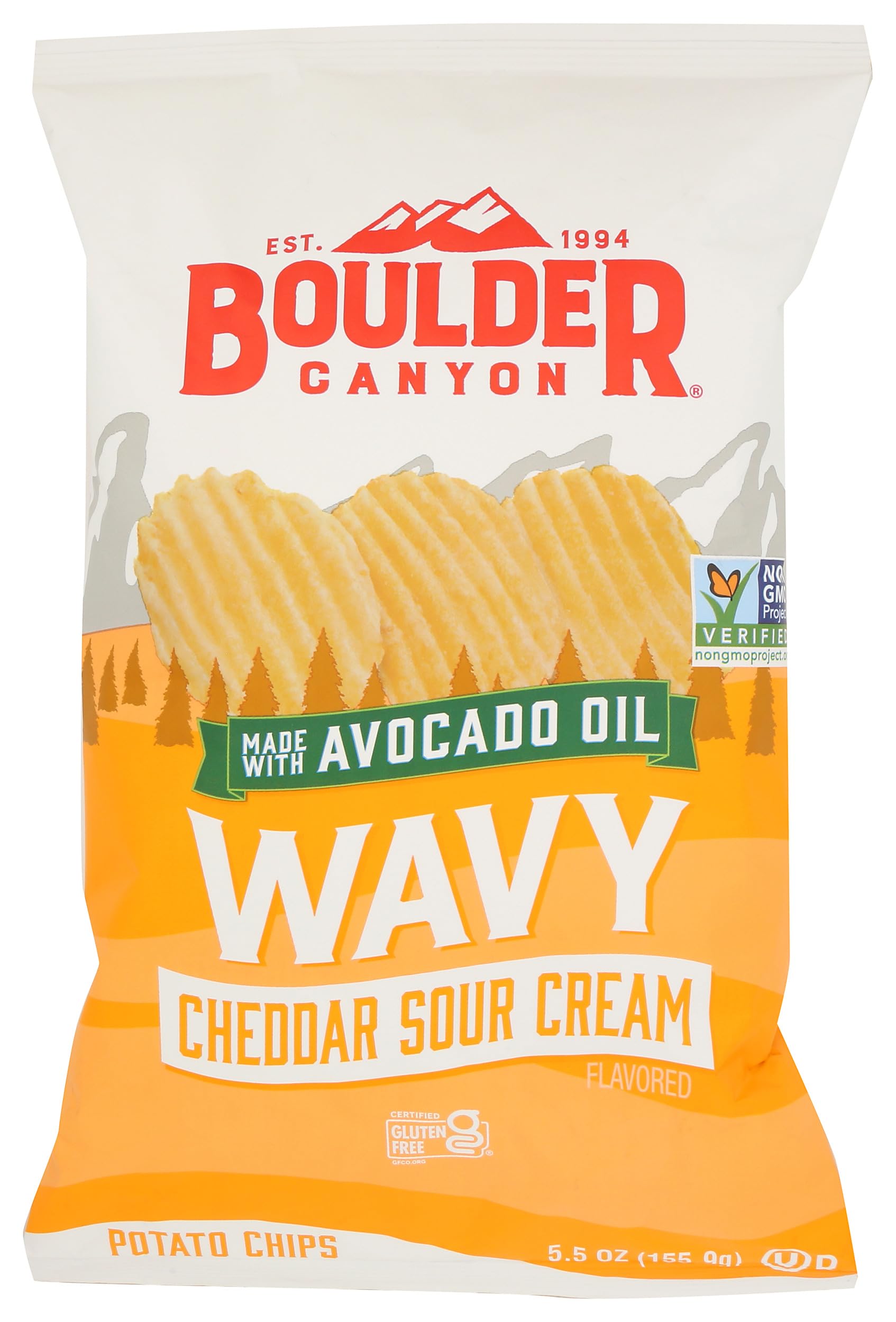 Wavy Cheddar Sour Cream Potato Chips, 5.5 Ounce