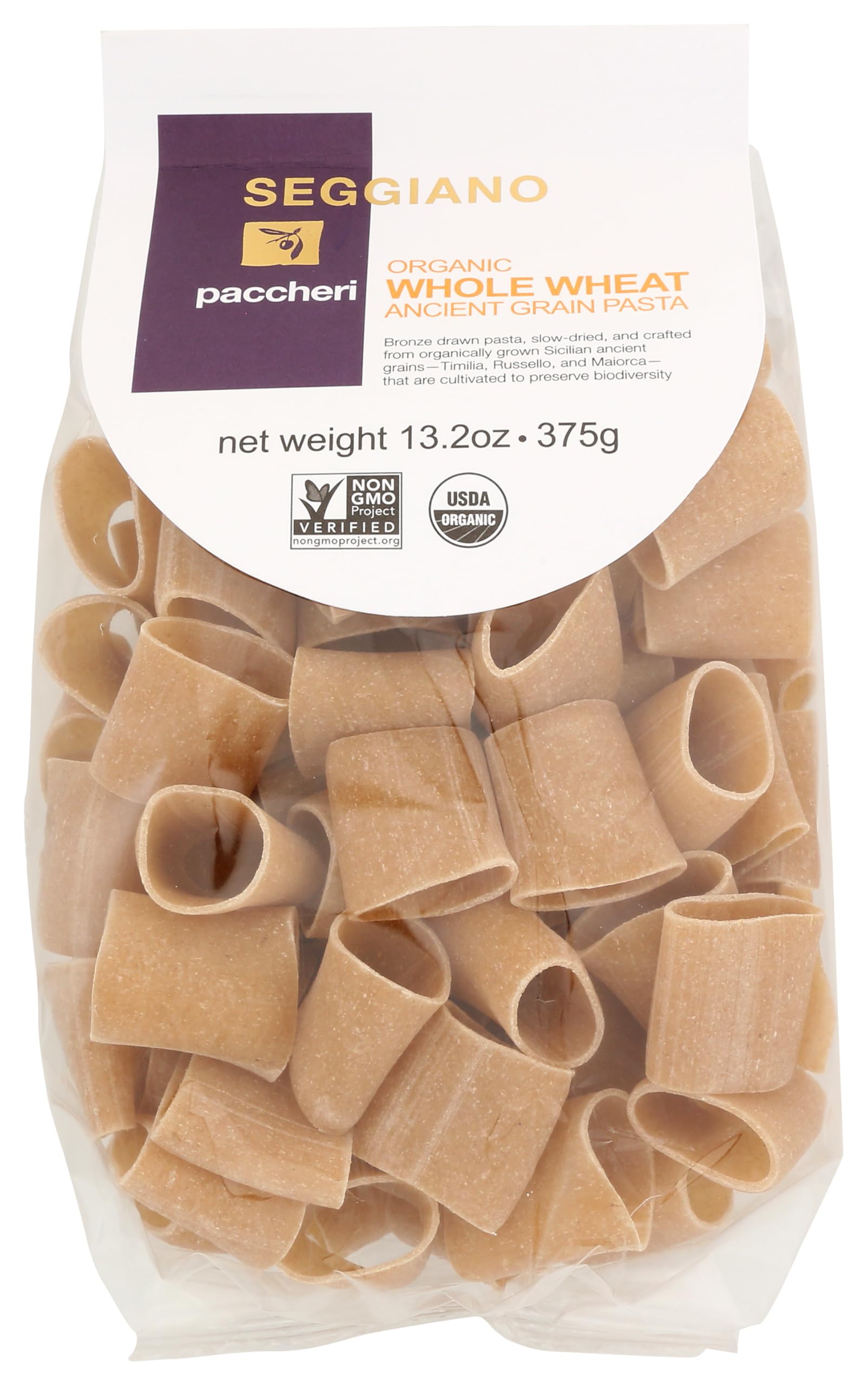 Seggiano Organic Paccheri Ancient Grain Ww Pasta, 13.2 Ounce