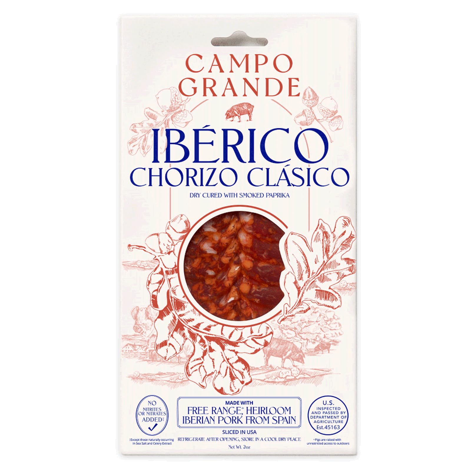 Campo Grande Sliced Chorizo Iberico, 2 OZ