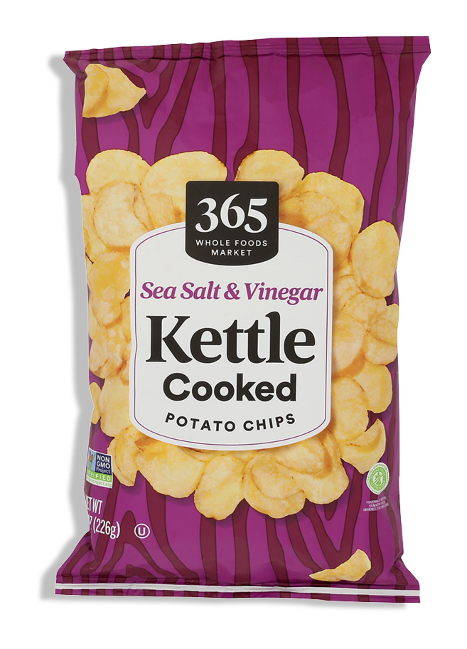 Sea salt Vinegar Kettle Potato Chips, 8 OZ