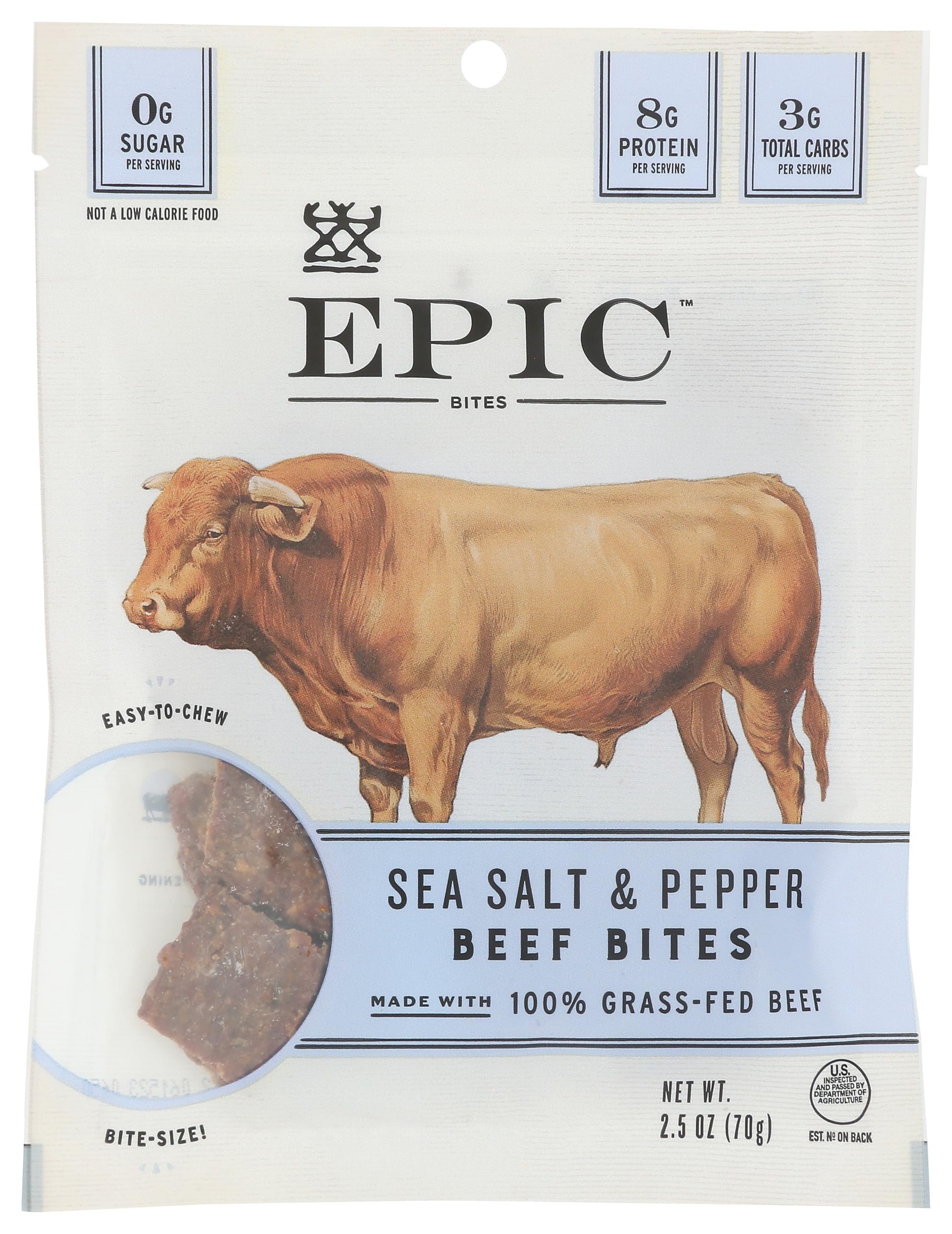 Epic Provisions, Simply Beef Bites, 2.5 Ounce