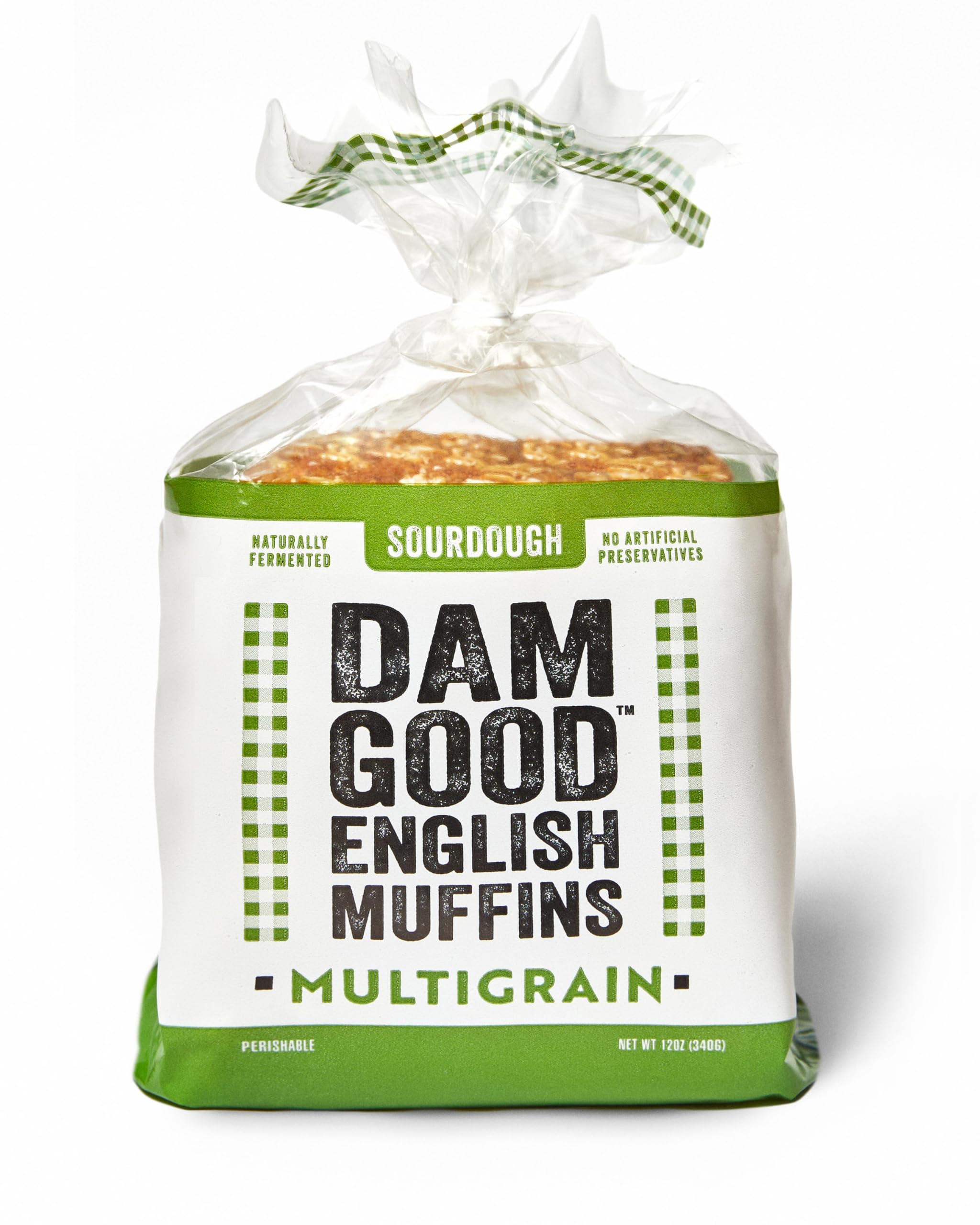 Dam Good® English Muffins Sourdough Multigrain, No Preservatives, Vegan, Frozen, 4 Count, 12 oz
