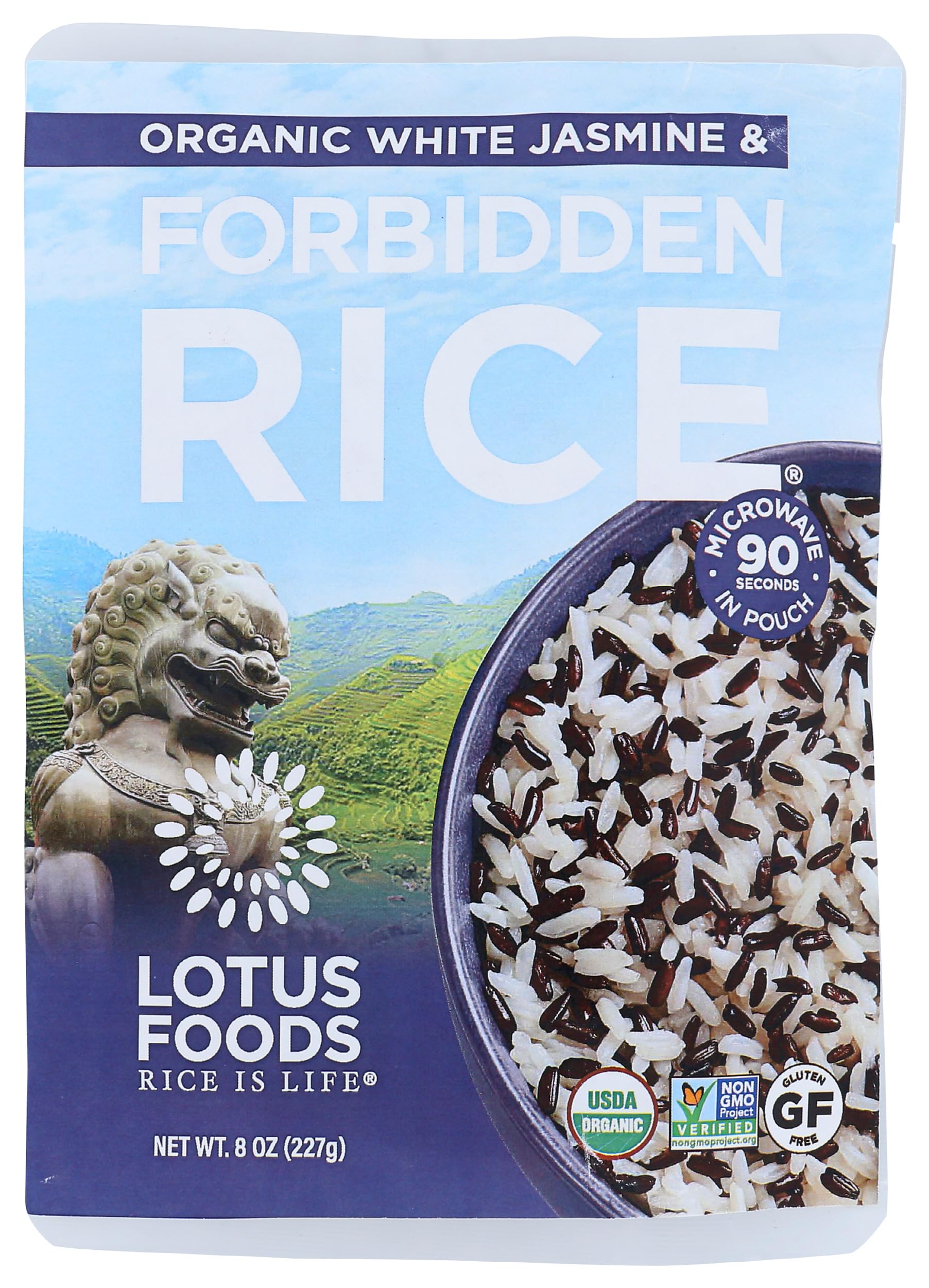 Rice White Jasmine And Forbidden Blend Organic, 8 Ounce