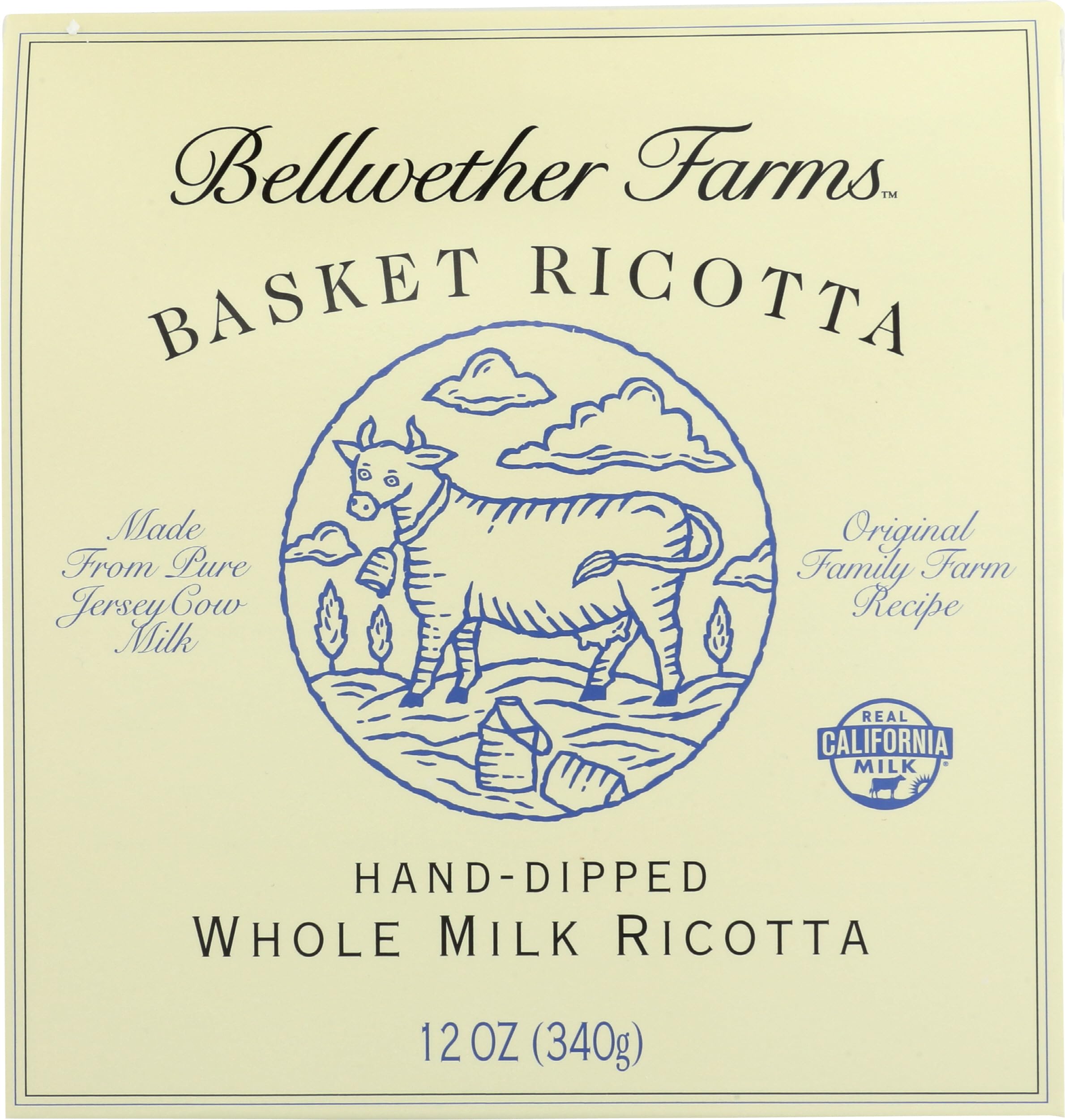 Ricotta In Basket Jersey Cow, 12 Ounce
