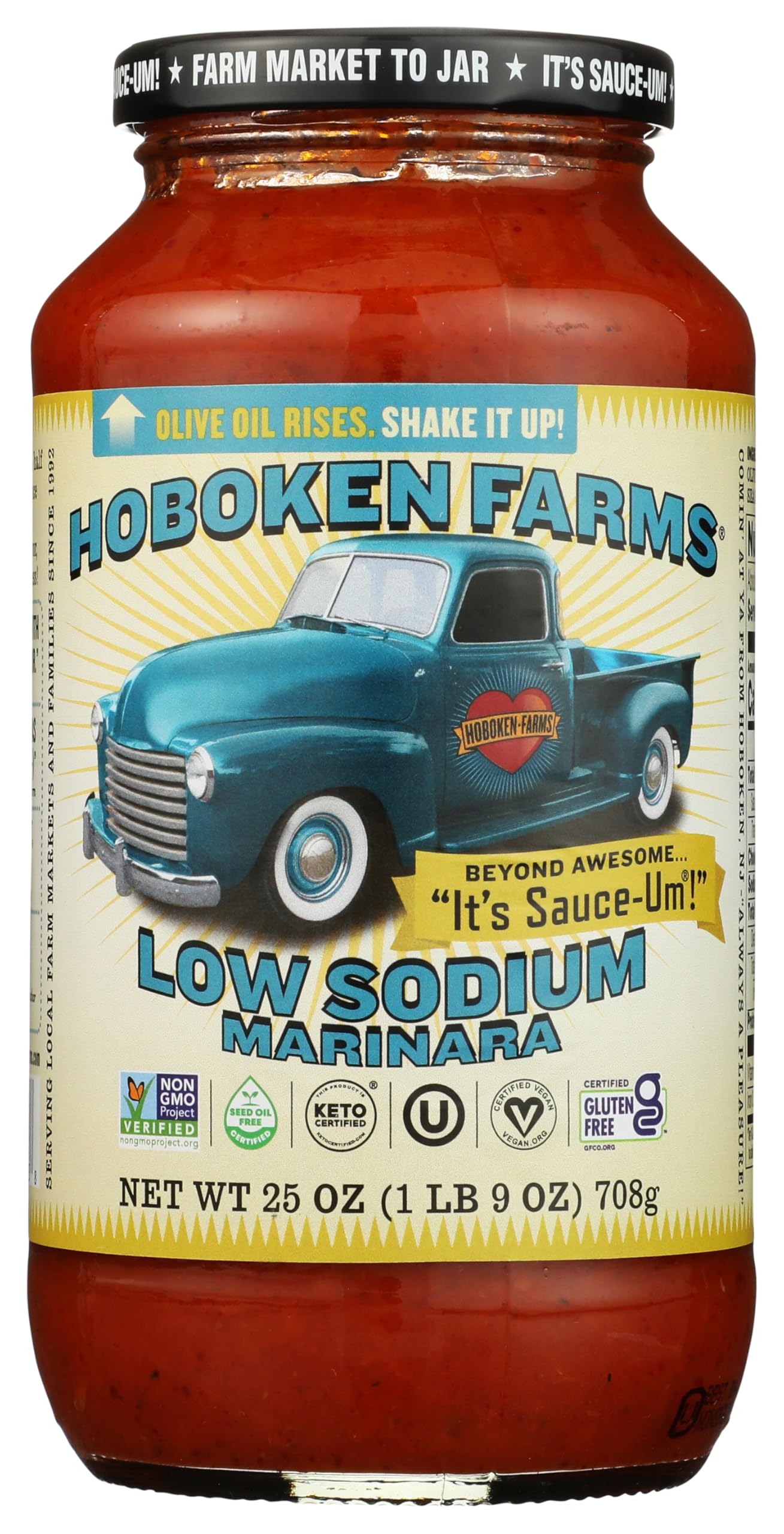 Hoboken Farms Low Sodium Marinara Sauce, 25 OZ