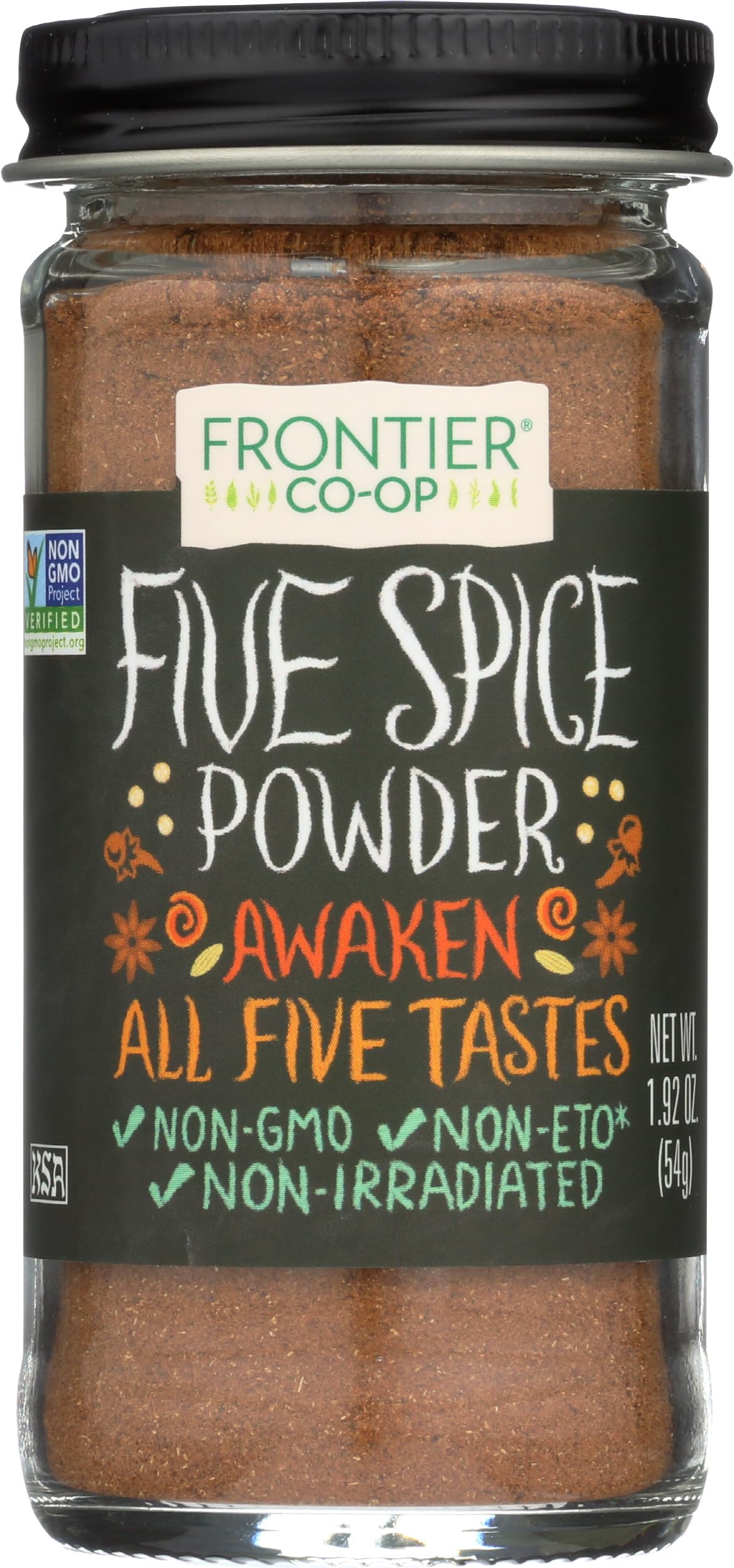 Frontier Co-op Five Spice Powder, 1.92 oz - Seasoning Mix of Cinnamon, Fennel Seed, Cloves, Star Anies, and White Pepper - For Chinese Inspired Entrées