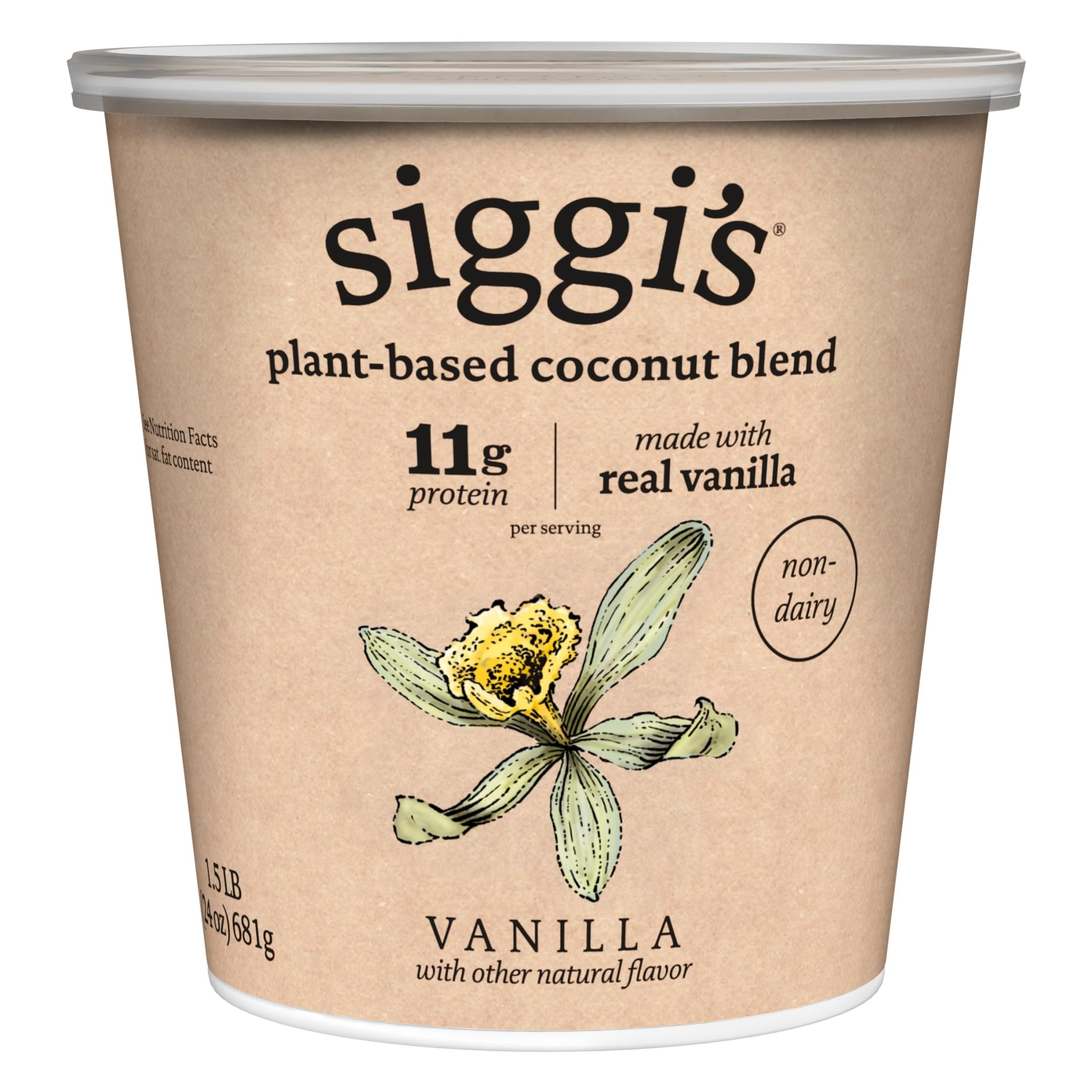 siggi’s® Plant-Based Coconut Blend, Vanilla, 24 oz Tub