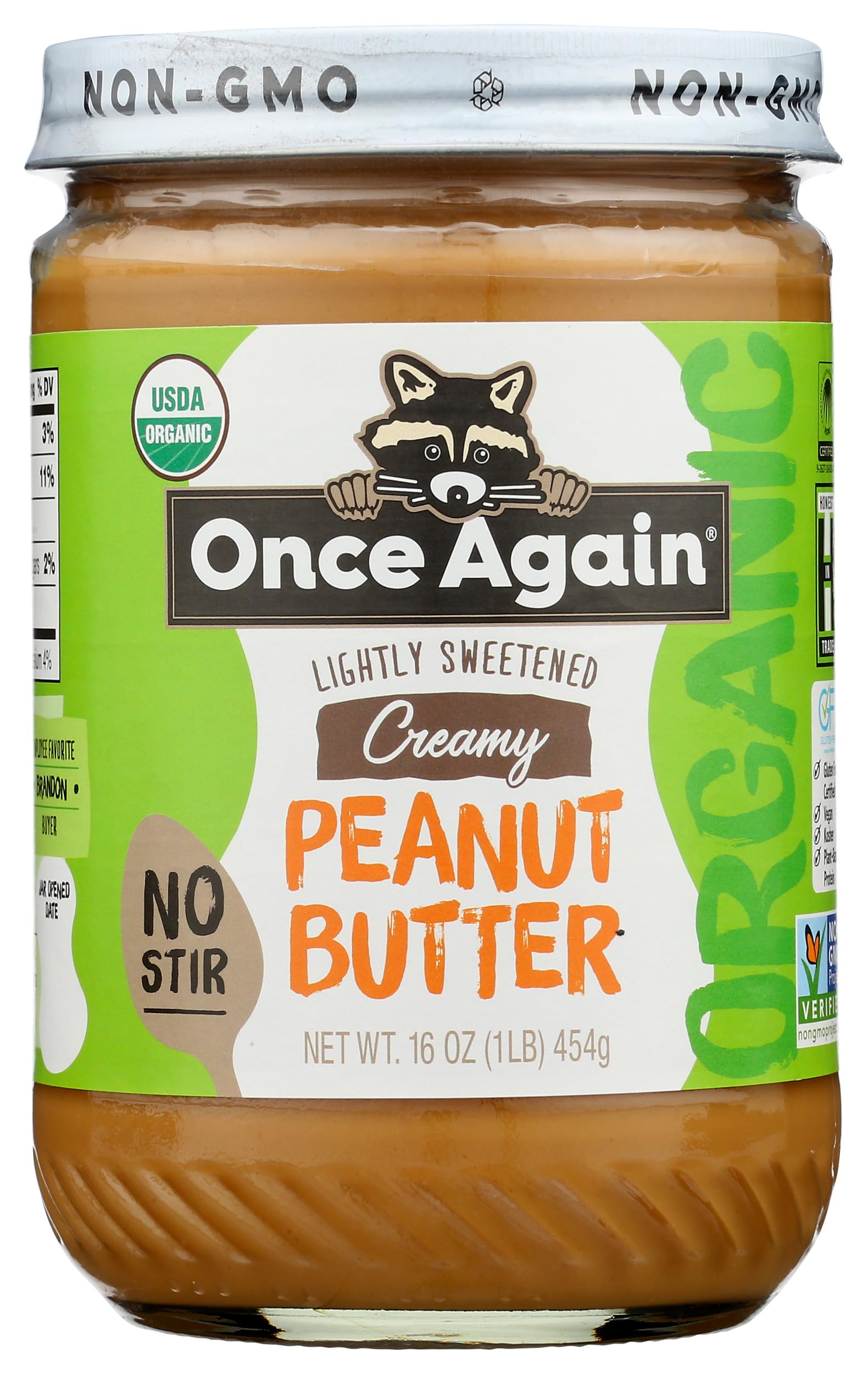 Peanut Butter Creamy Organic, 16 Ounce