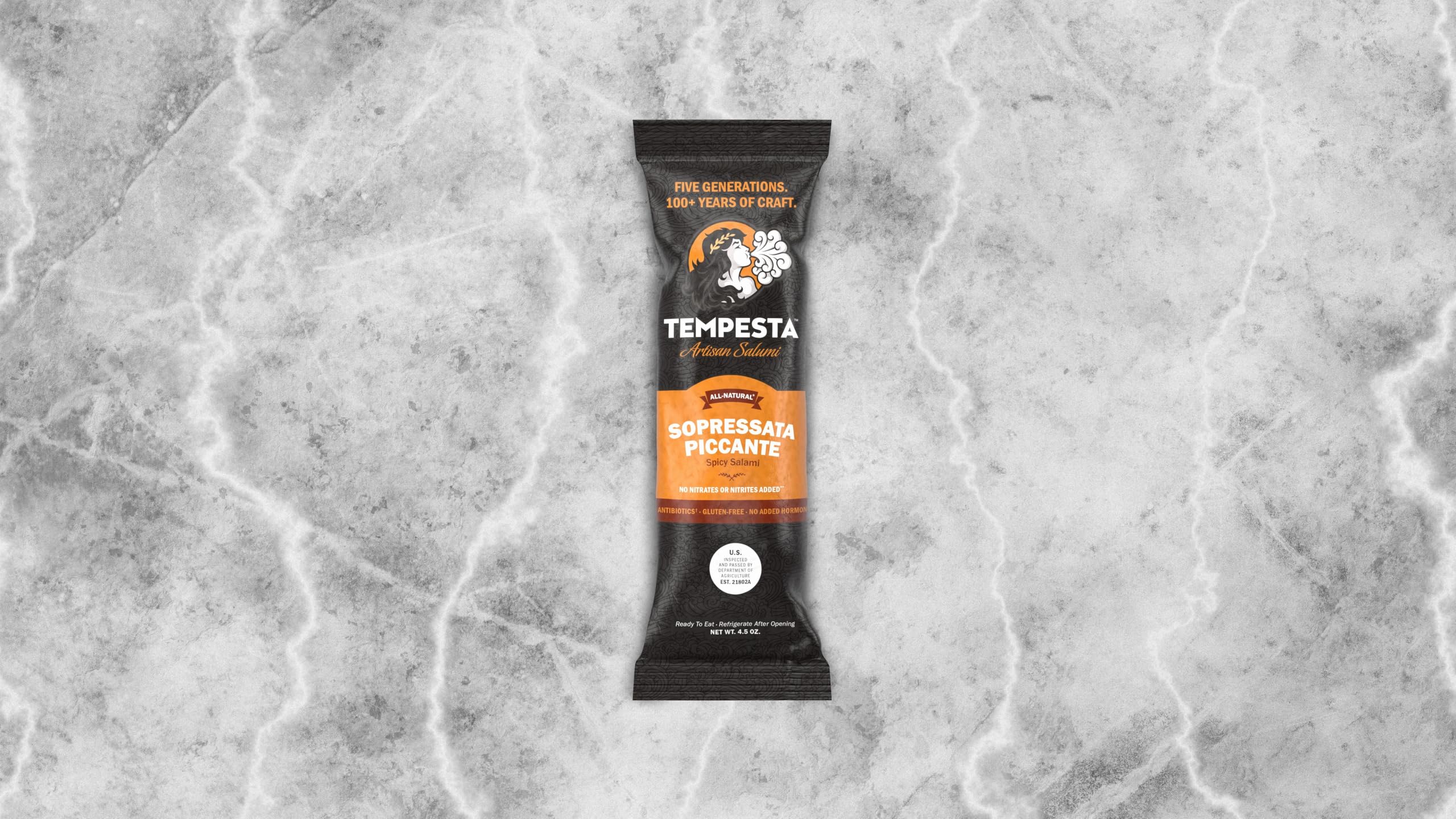 Tempesta Sopressata Piccante Salami, 4.5 OZ