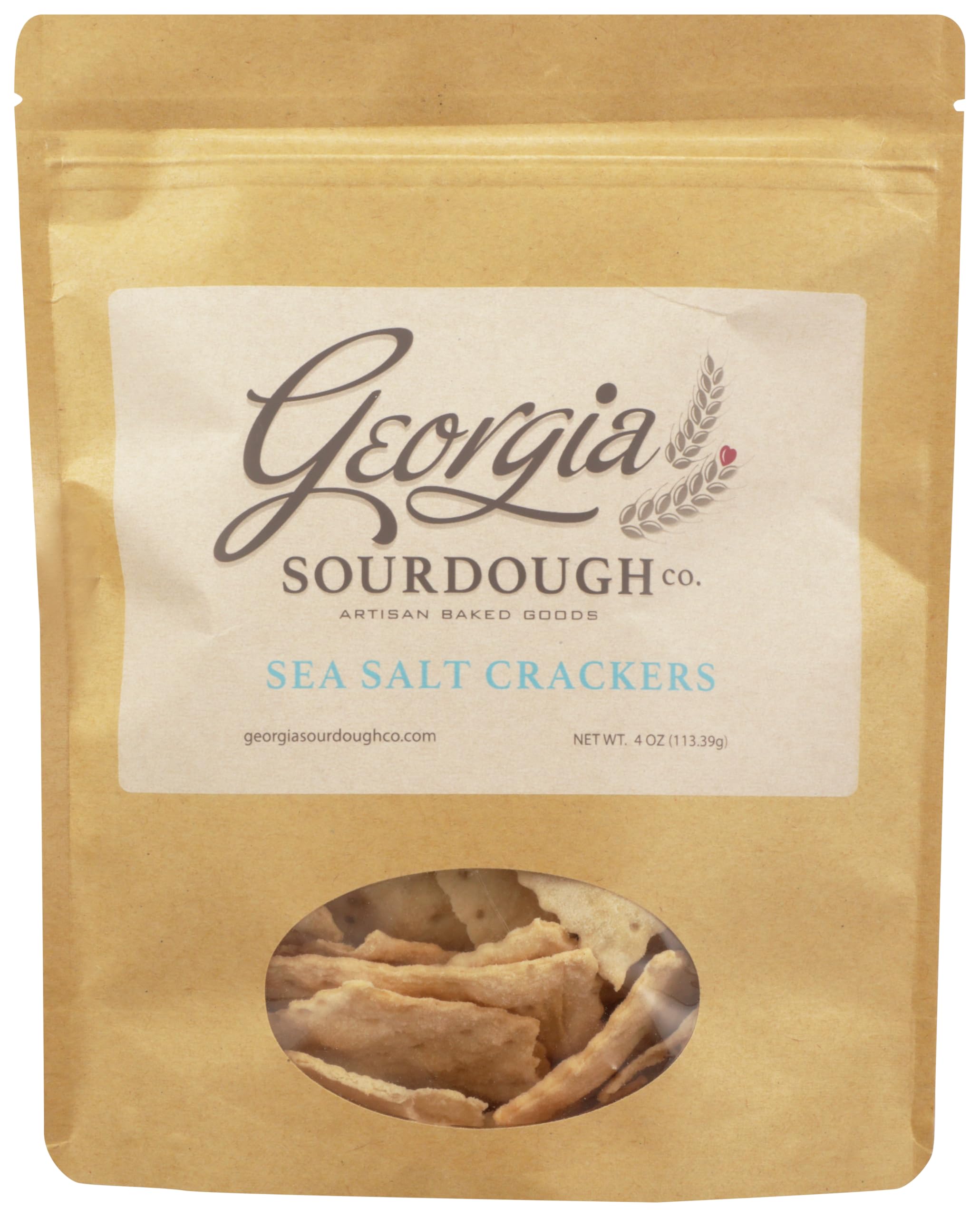 Georgia Sourdough Co Sea Salt Crackers, 4 OZ