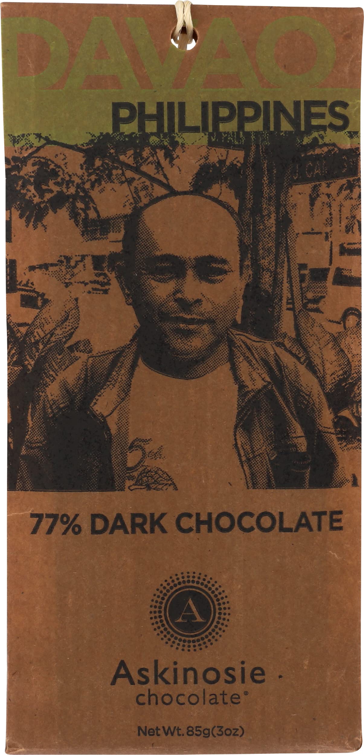 Single Origin Bean-to-Bar Chocolate Bars by Askinosie - 77% Davao (3 ounce)