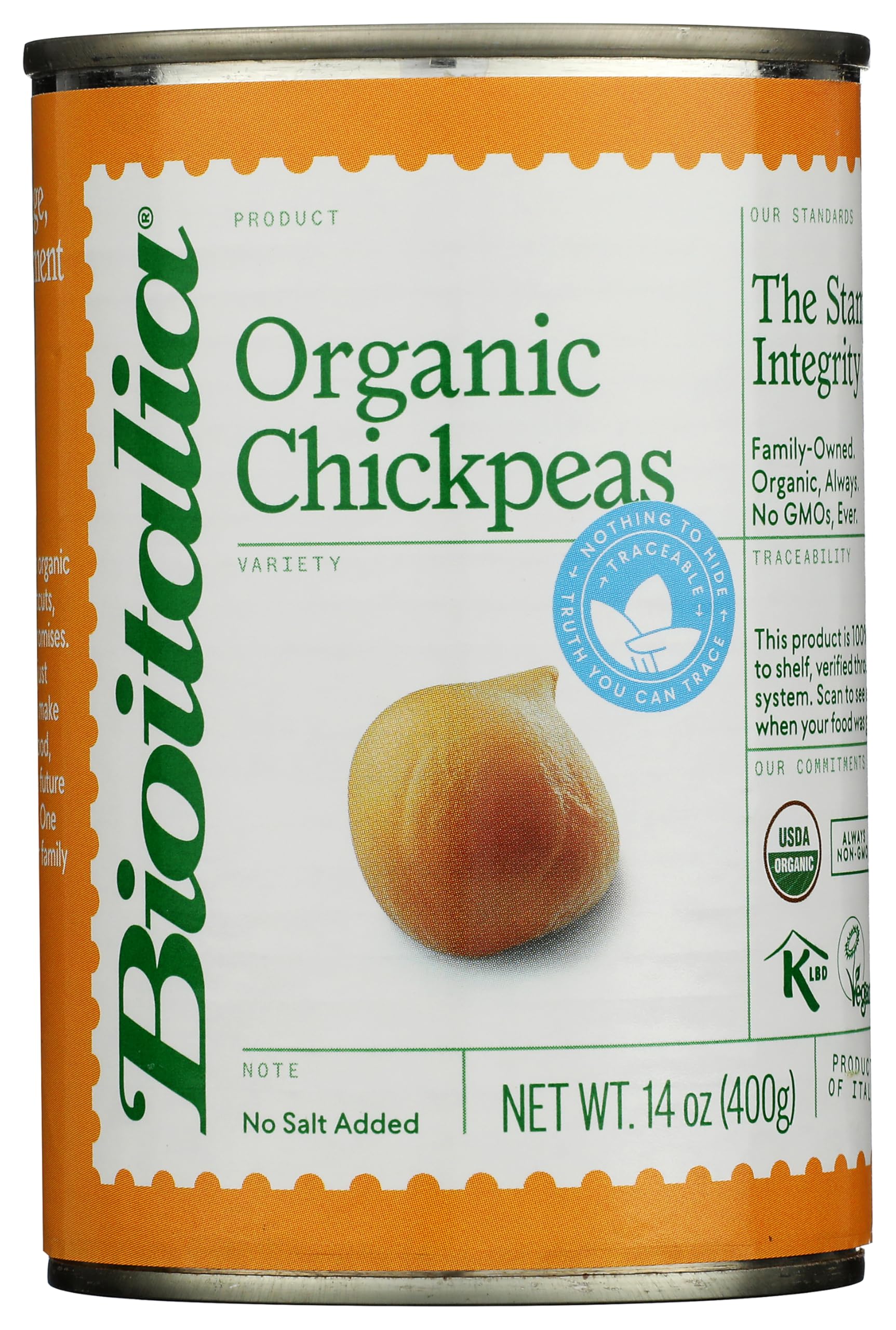Bioitalia Organic Chickpeas, 14 OZ