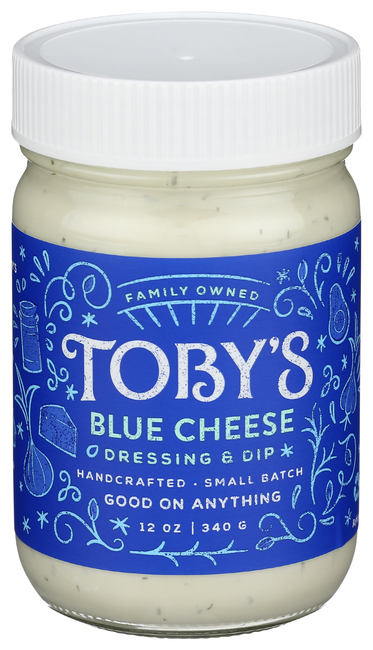 Tobys Blue Cheese Dressing & Dip, 12 OZ