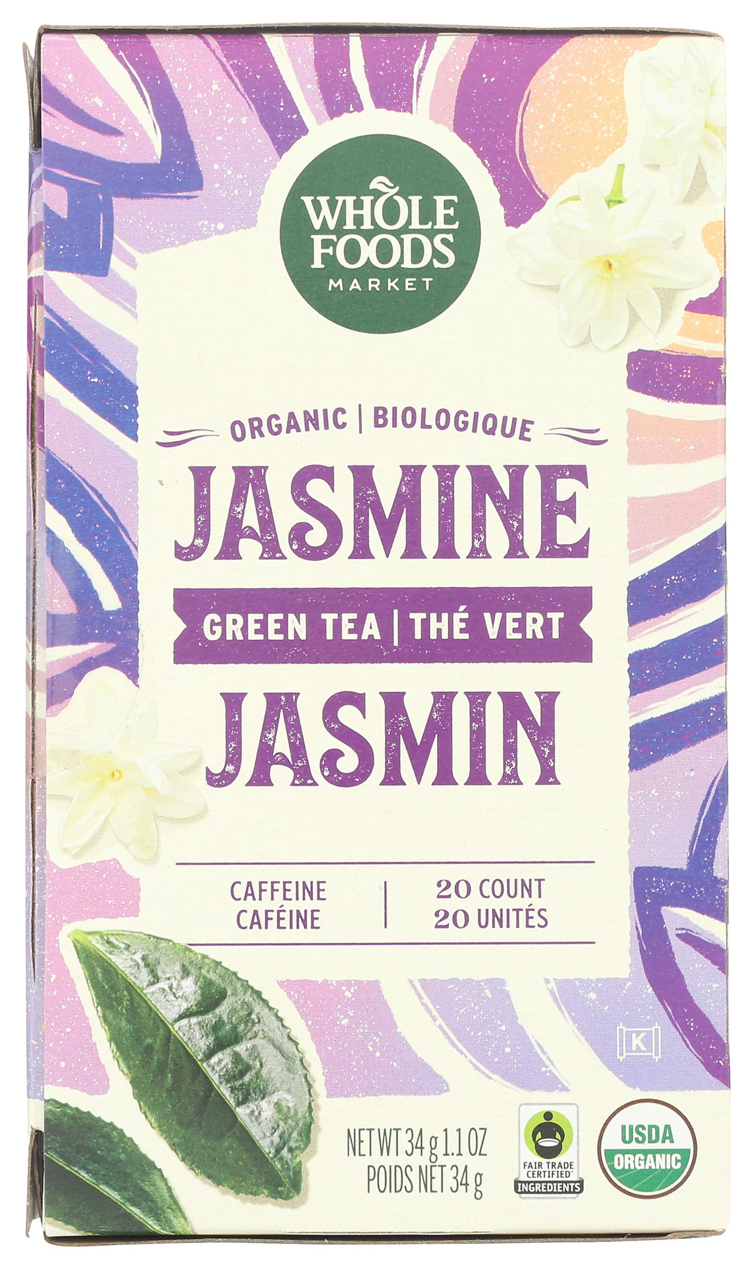 Tea Green Jasmine Organic, 20 Count