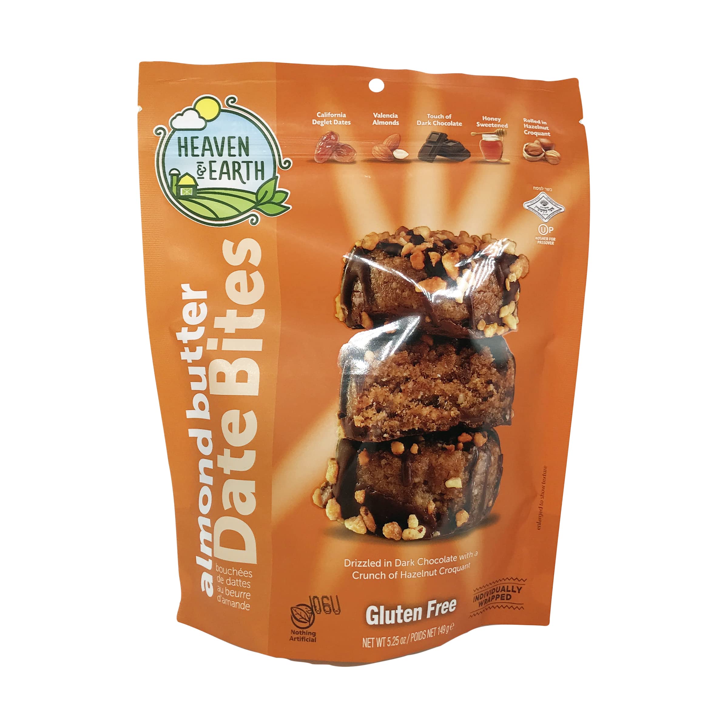 Heaven & Earth, Bite Almond Butter Coconut Hazelnut, 5.25 Ounce