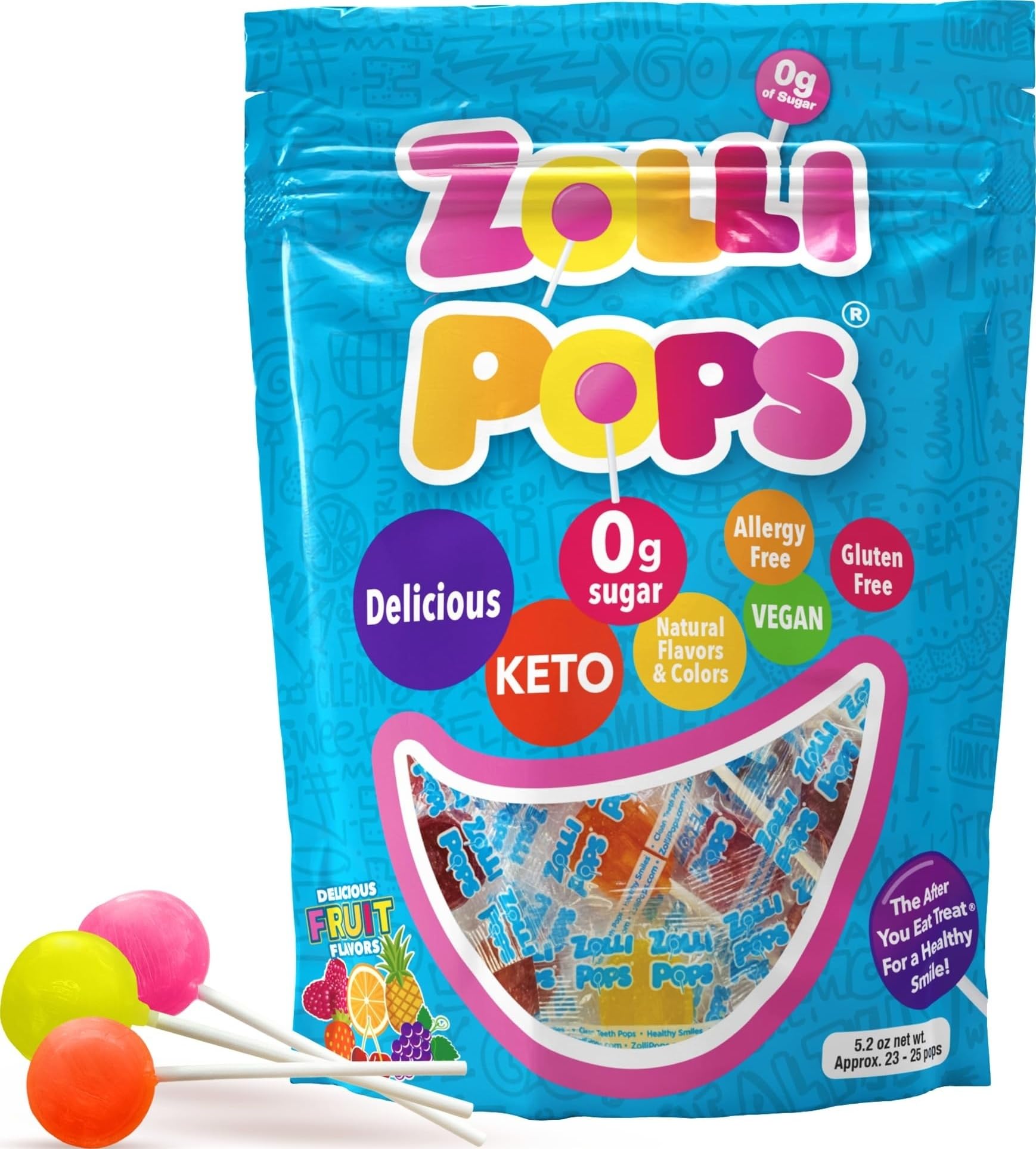 Zolli, Lollipops Xylitol Variety, 5.2 Ounce