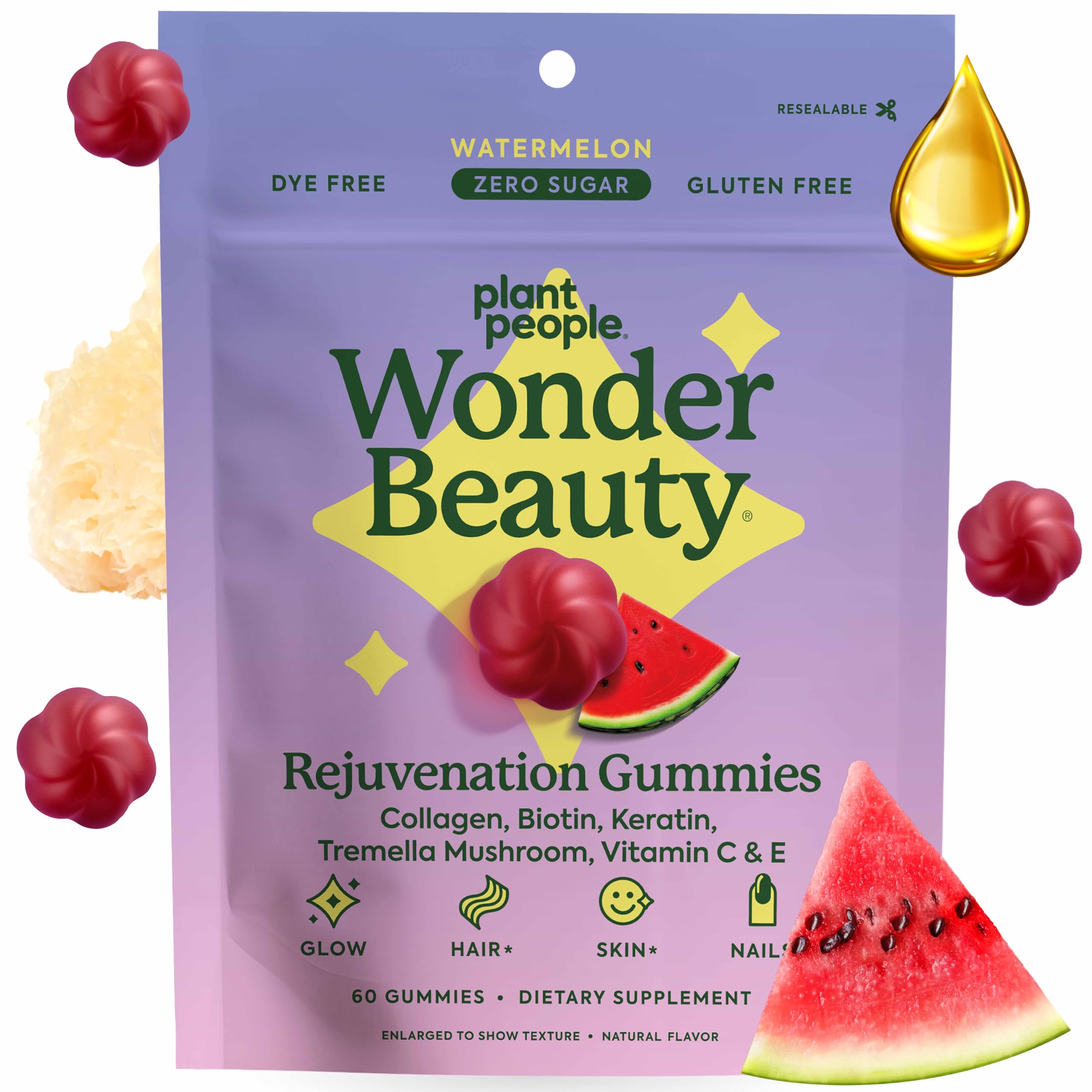 Plant People WonderBeauty Gummies, 60 CT