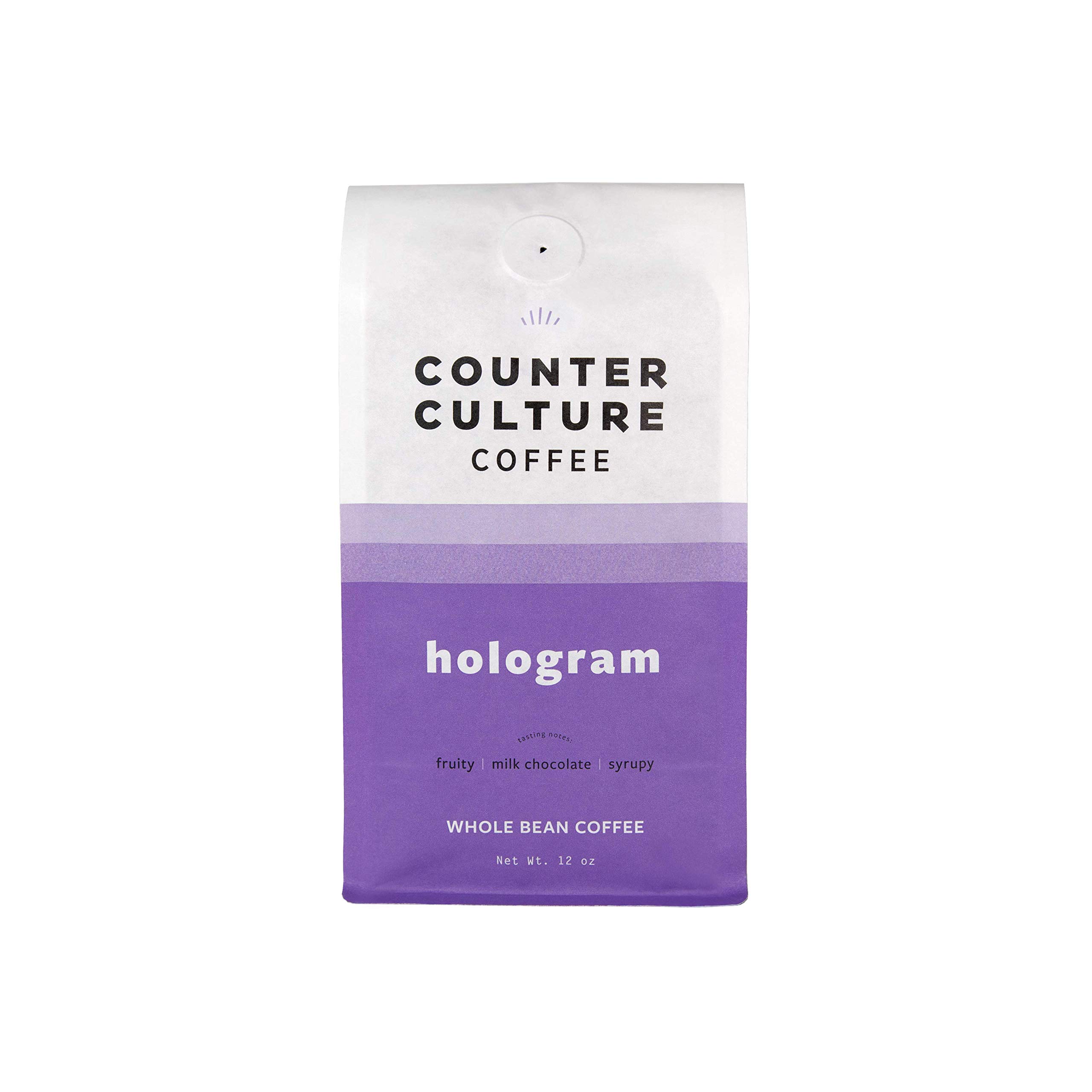 Counter Culture Whole Bean Coffee (Hologram - Medium Roast) Fruity, Milk Chocolate, Syrupy - Sustainably Sourced - B Corp Certified - Whole Coffee Beans - Kosher - Gluten Free & Nut Free - 12oz Bag