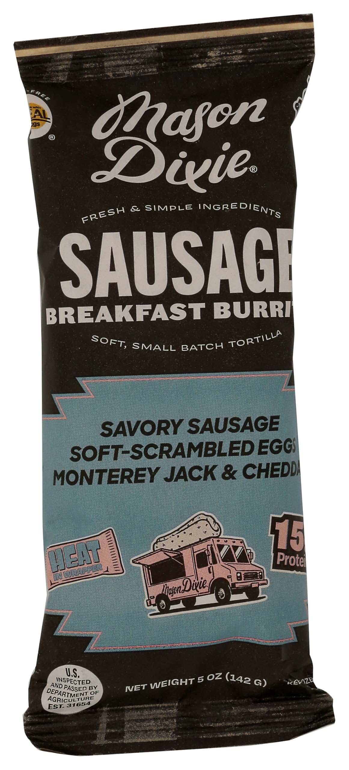 Mason Dixie Biscuit Co Sausage Breakfast Burrito, 5 OZ