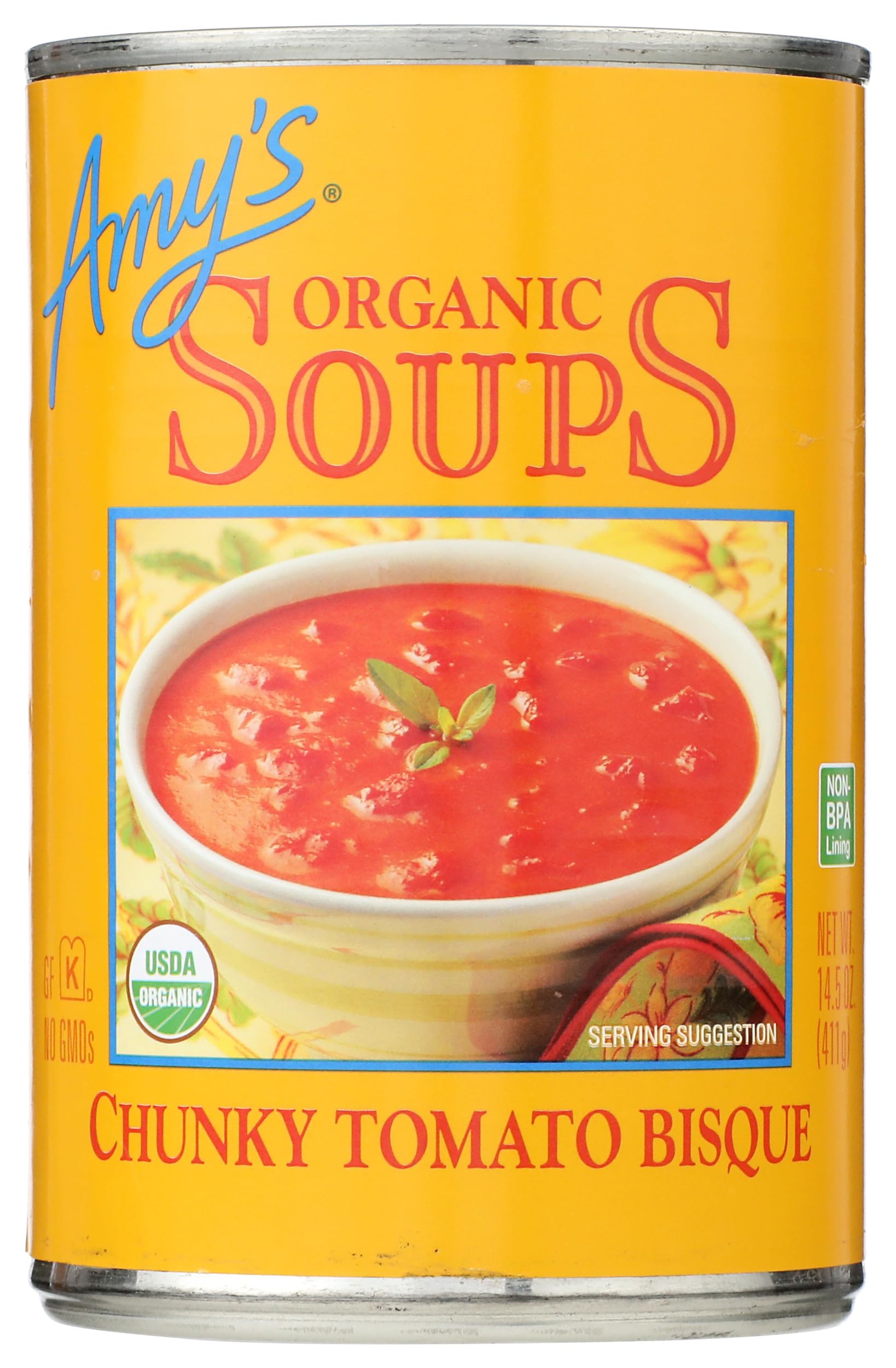 Amys, Soup Chunky Tomato Bisque Organic, 14.5 Ounce