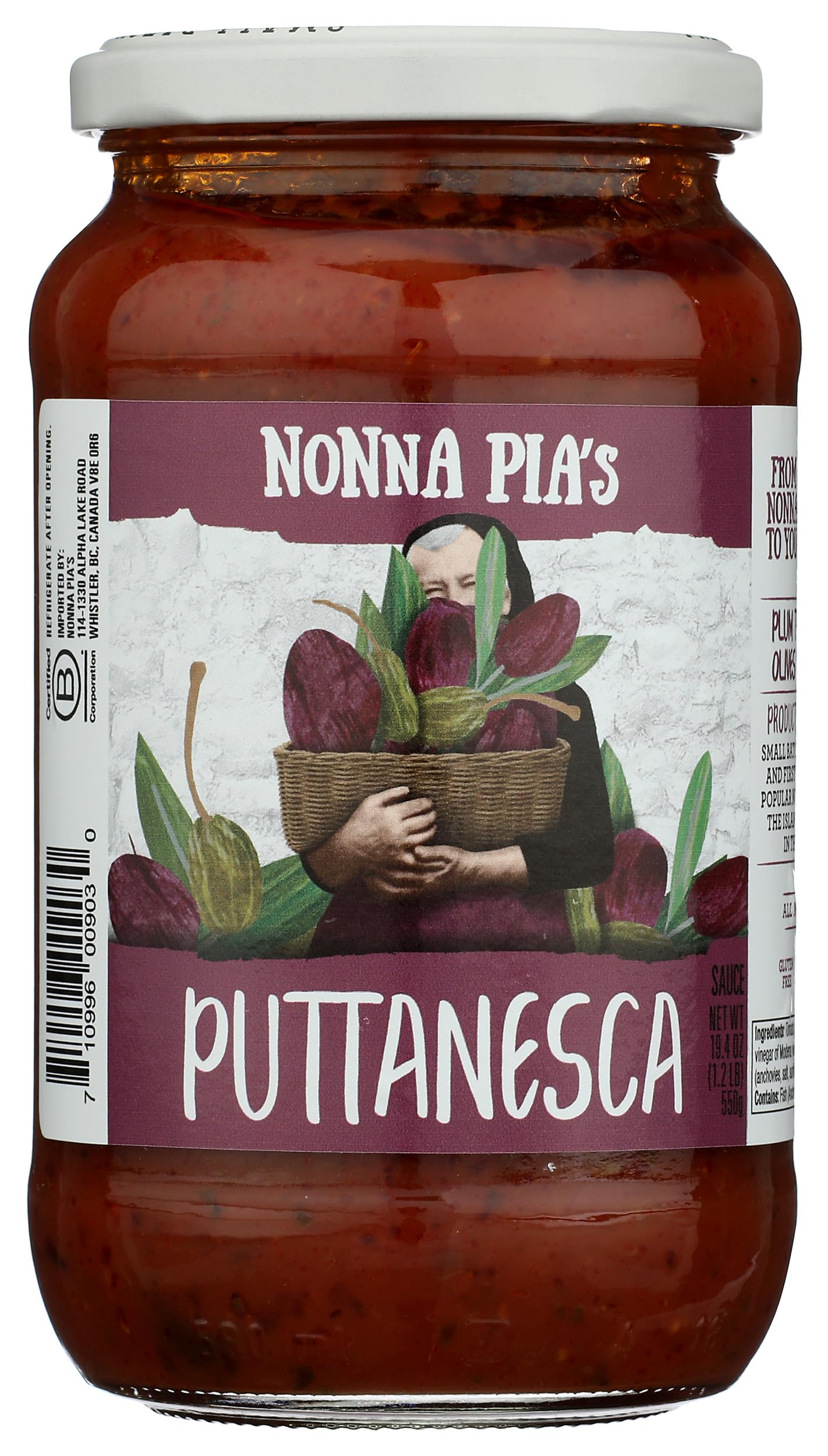 Nonna Pias Puttanesca Pasta Sauce, 19.4 OZ