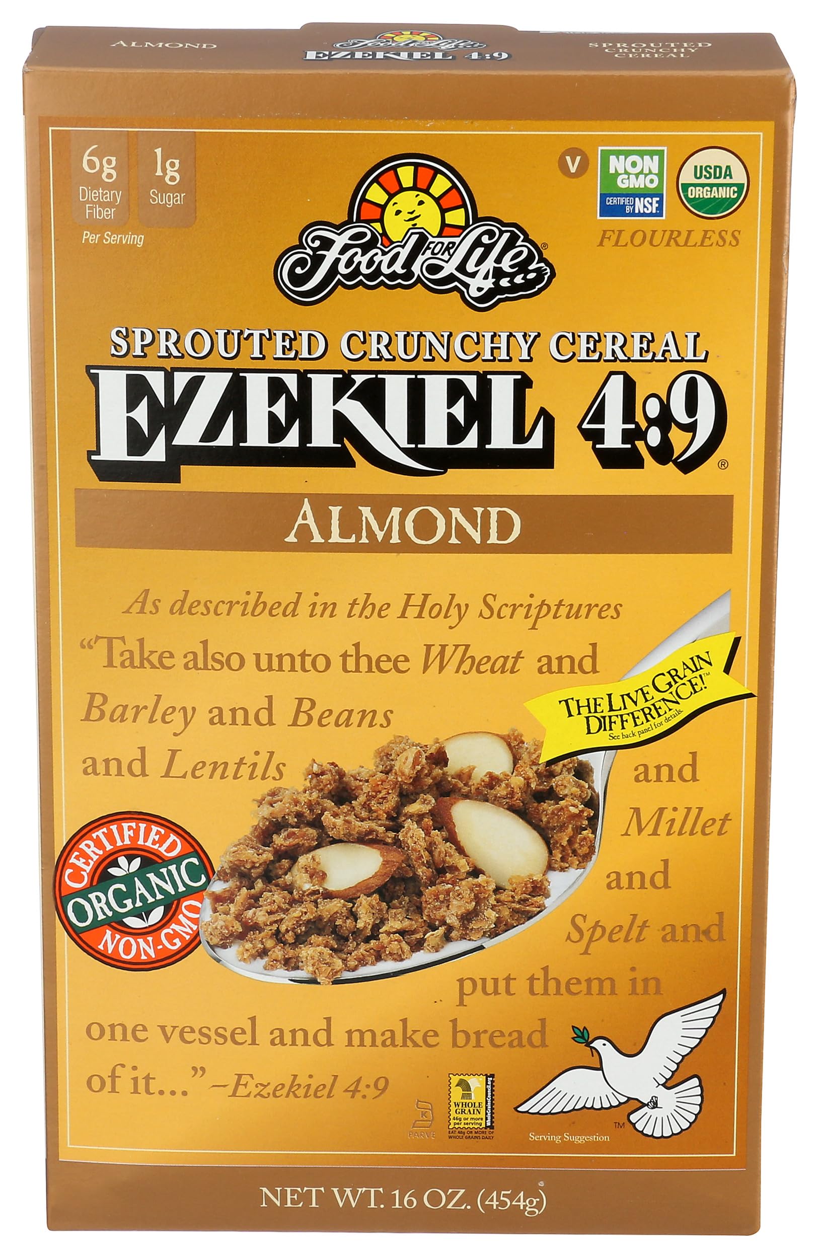 Food for Life Organic Almond Cereal, 16 OZ