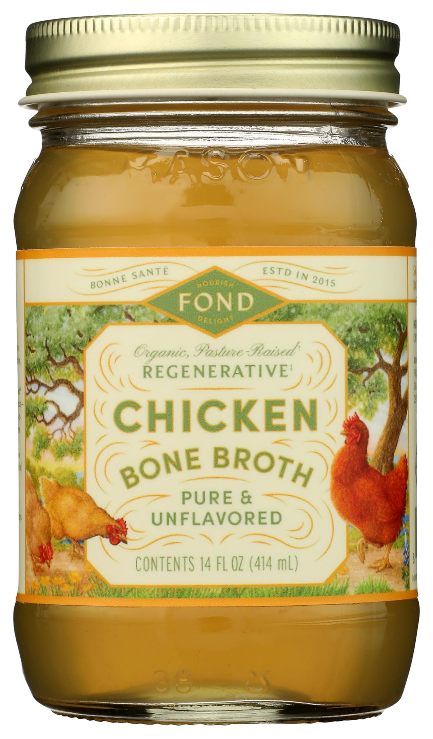 Fond Bone Broth Bone Broth Chicken Regenerative, 14 Ounce