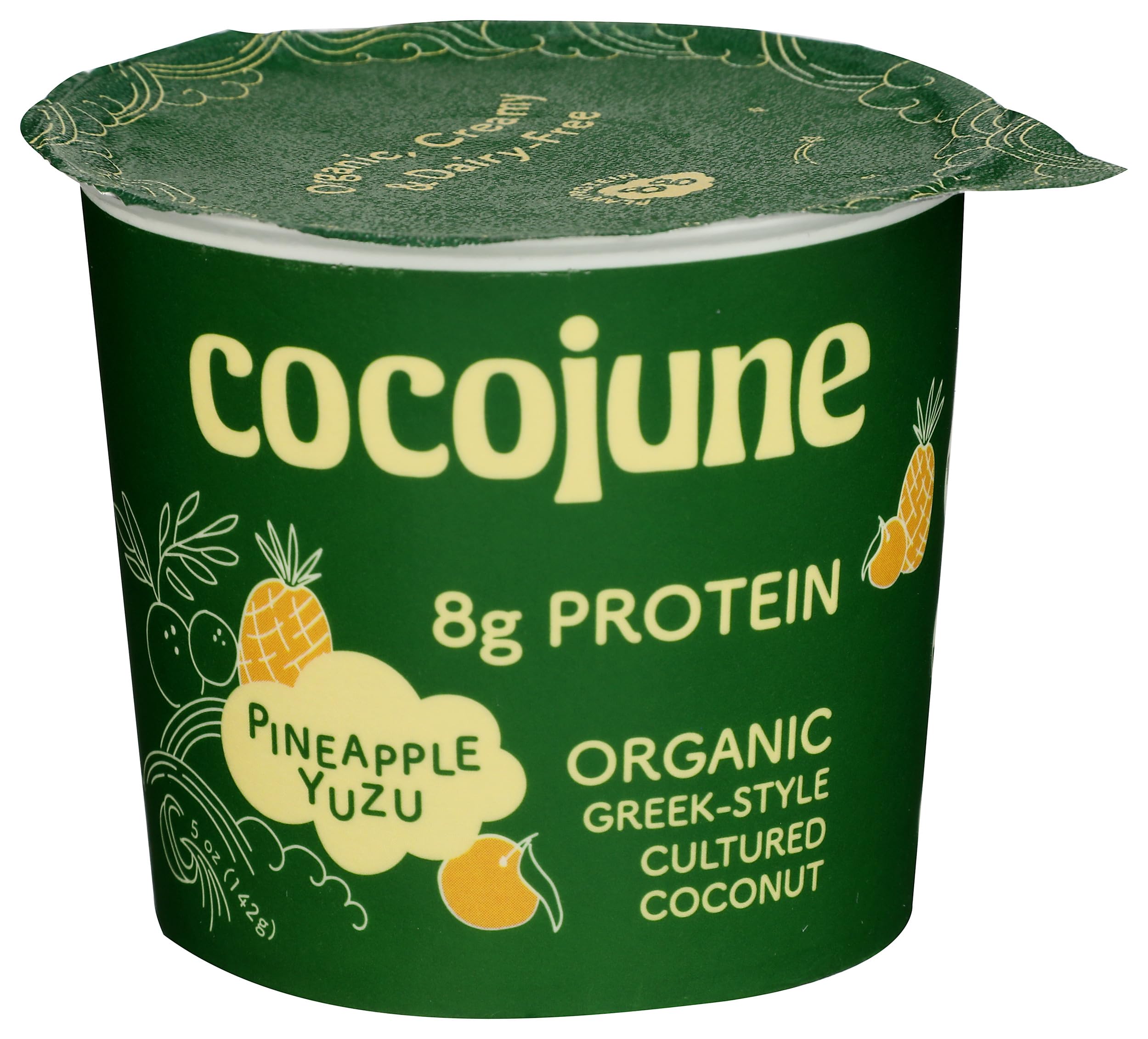 Organic Yogurt Coconut Protein Pineapple Yuzu, 5 Ounce