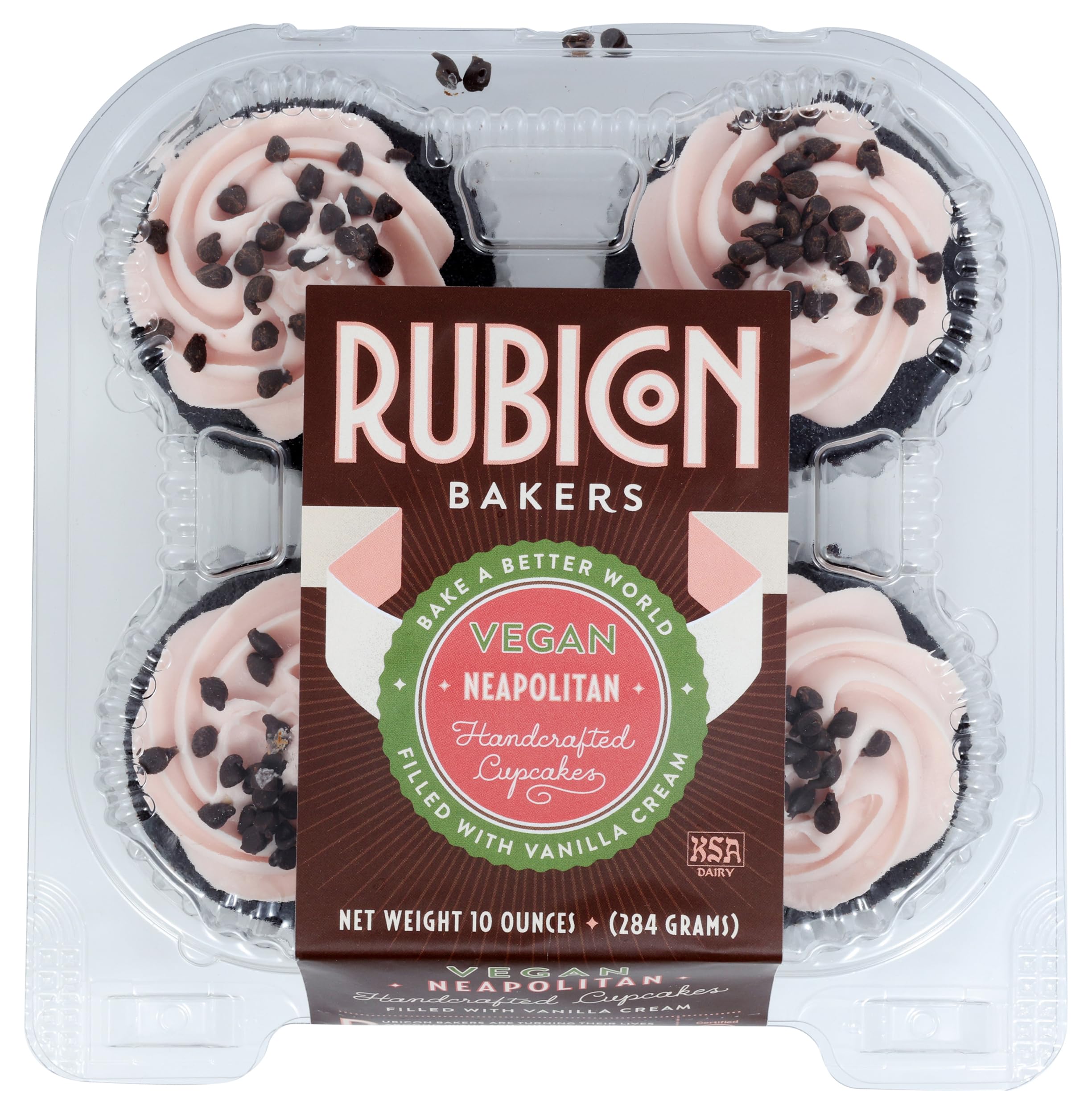 Cupcake Neapolitan Vegan 4 Count, 10 Ounce