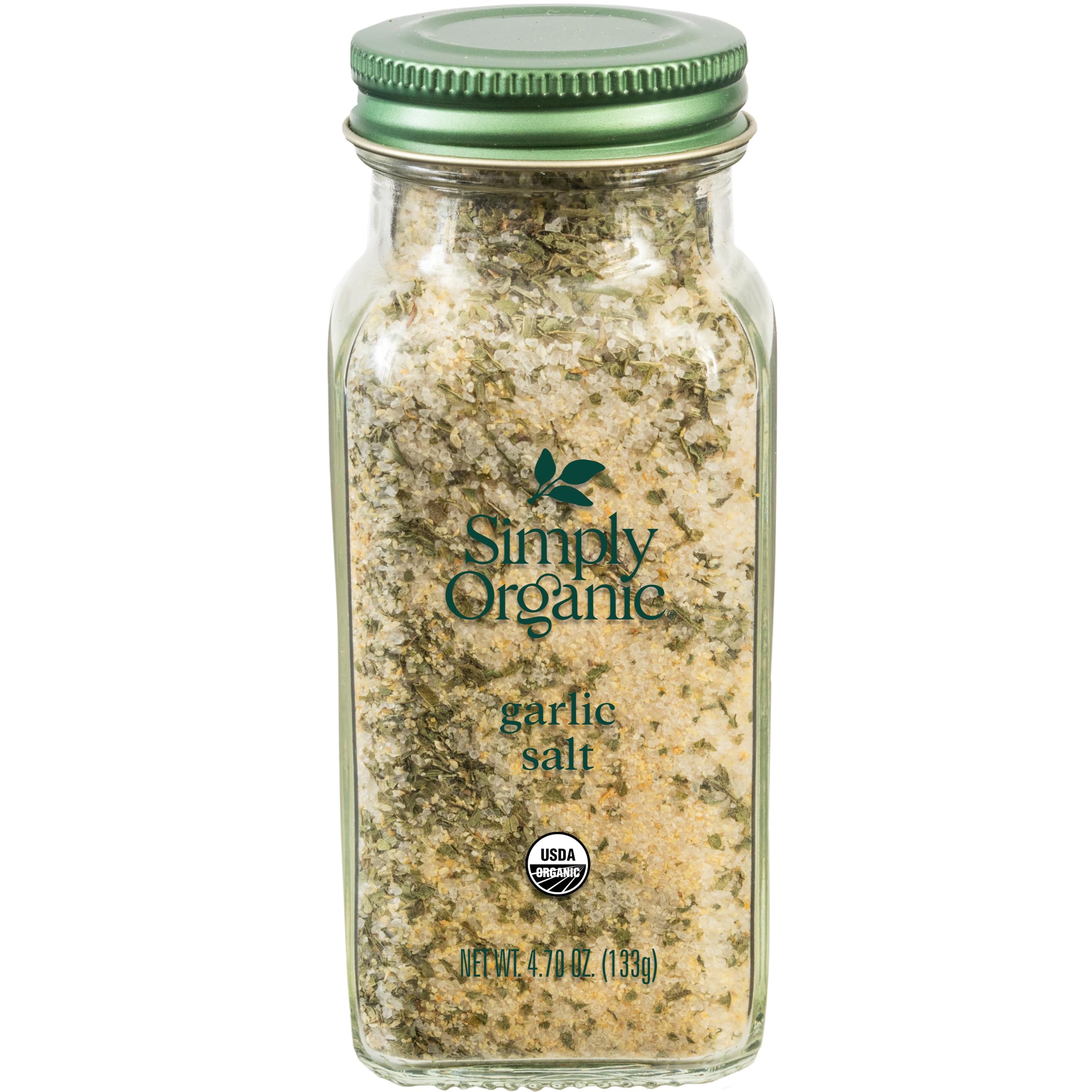 Simply Organic Garlic Salt Certified 4.7-Ounce Container