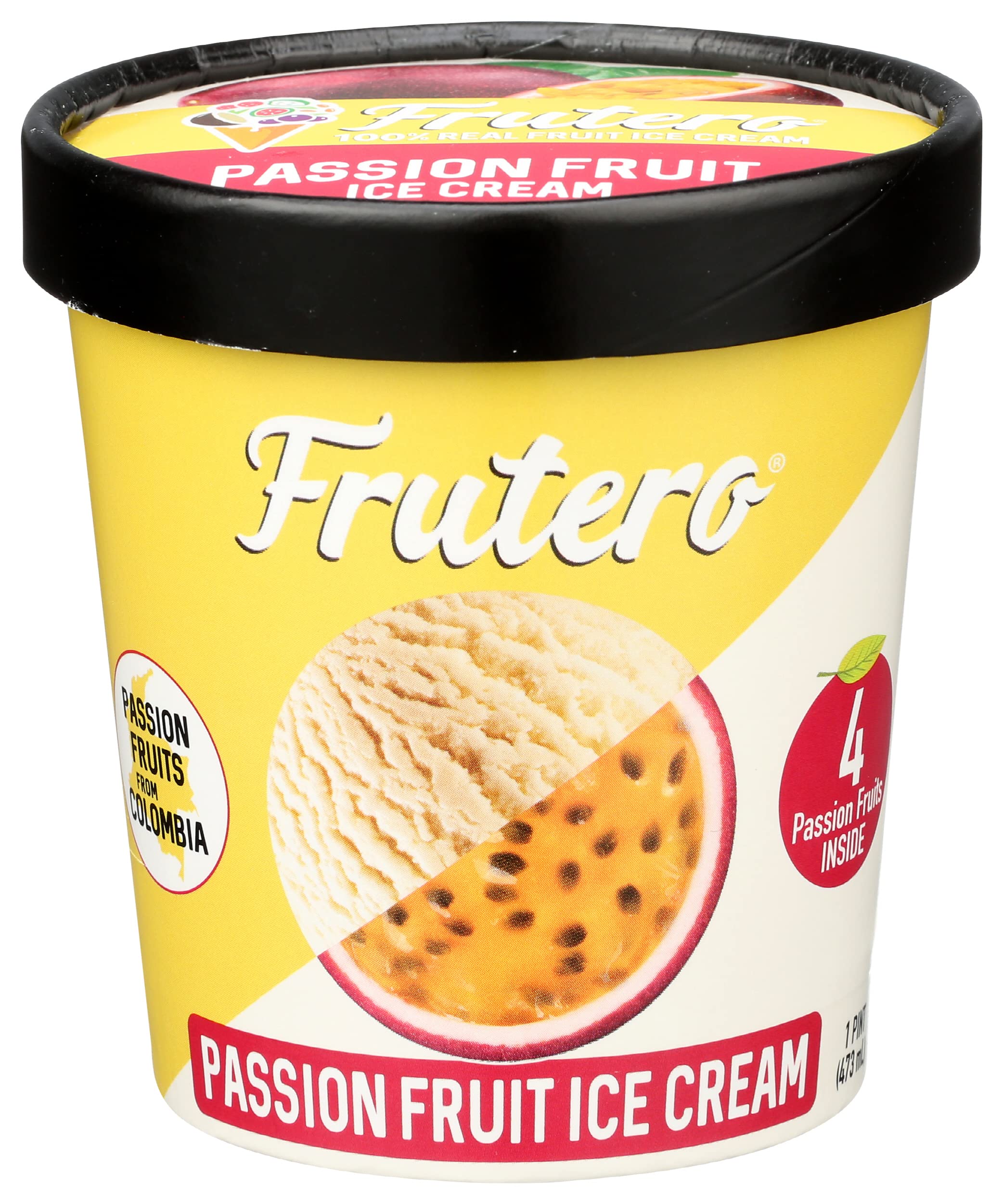 Frutero Ice Cream Passion Fruit Ice Cream, 1 PT