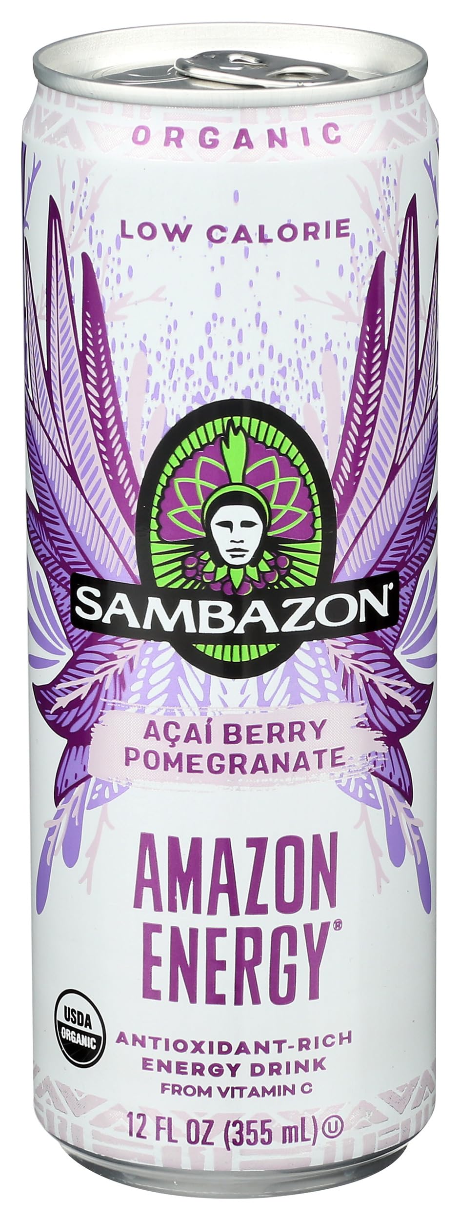 Sambazon Organic Low Calorie Amazon Acai Energy Drink, 12 Fl Oz