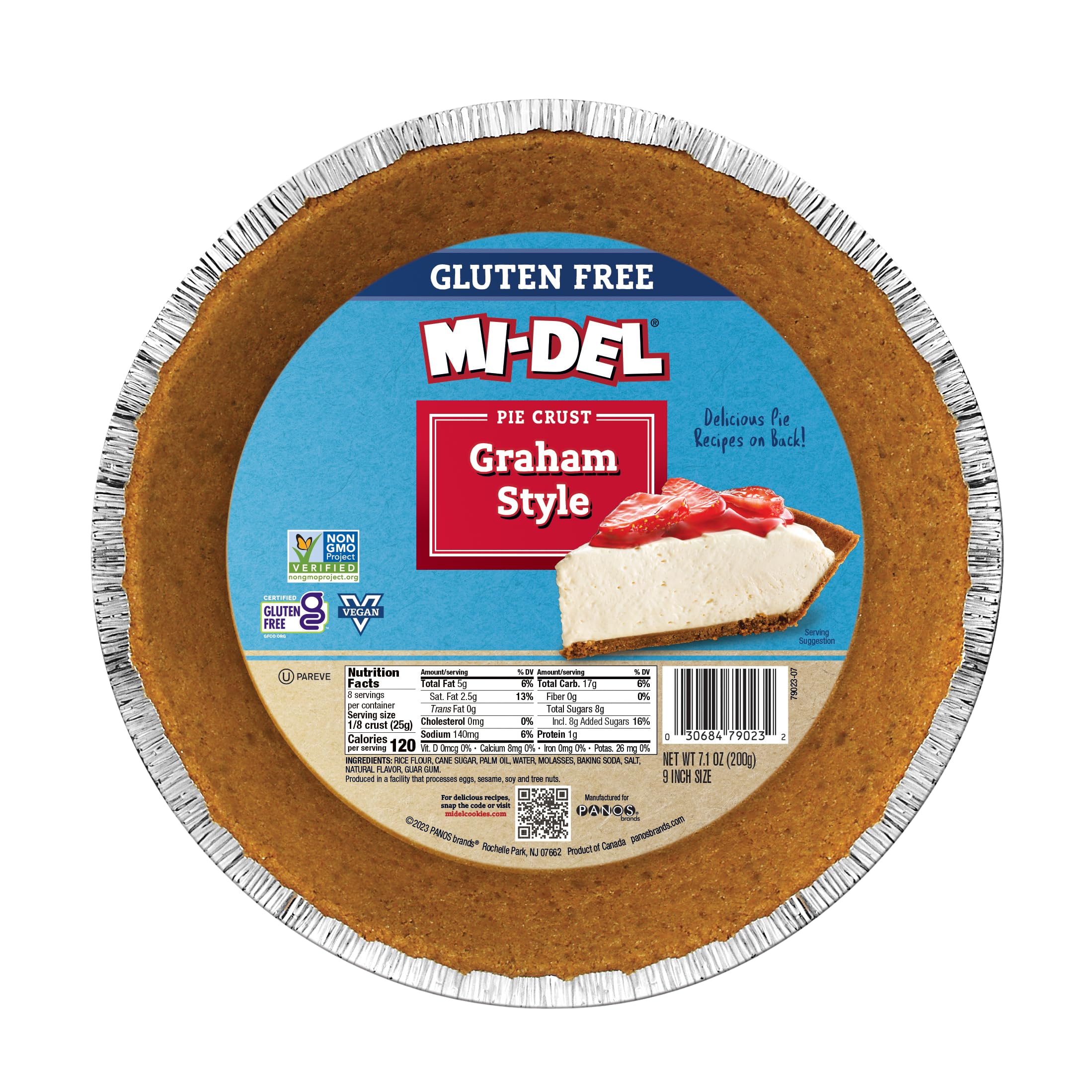 Midel, Pie Crust Graham Style, 7.1 Ounce