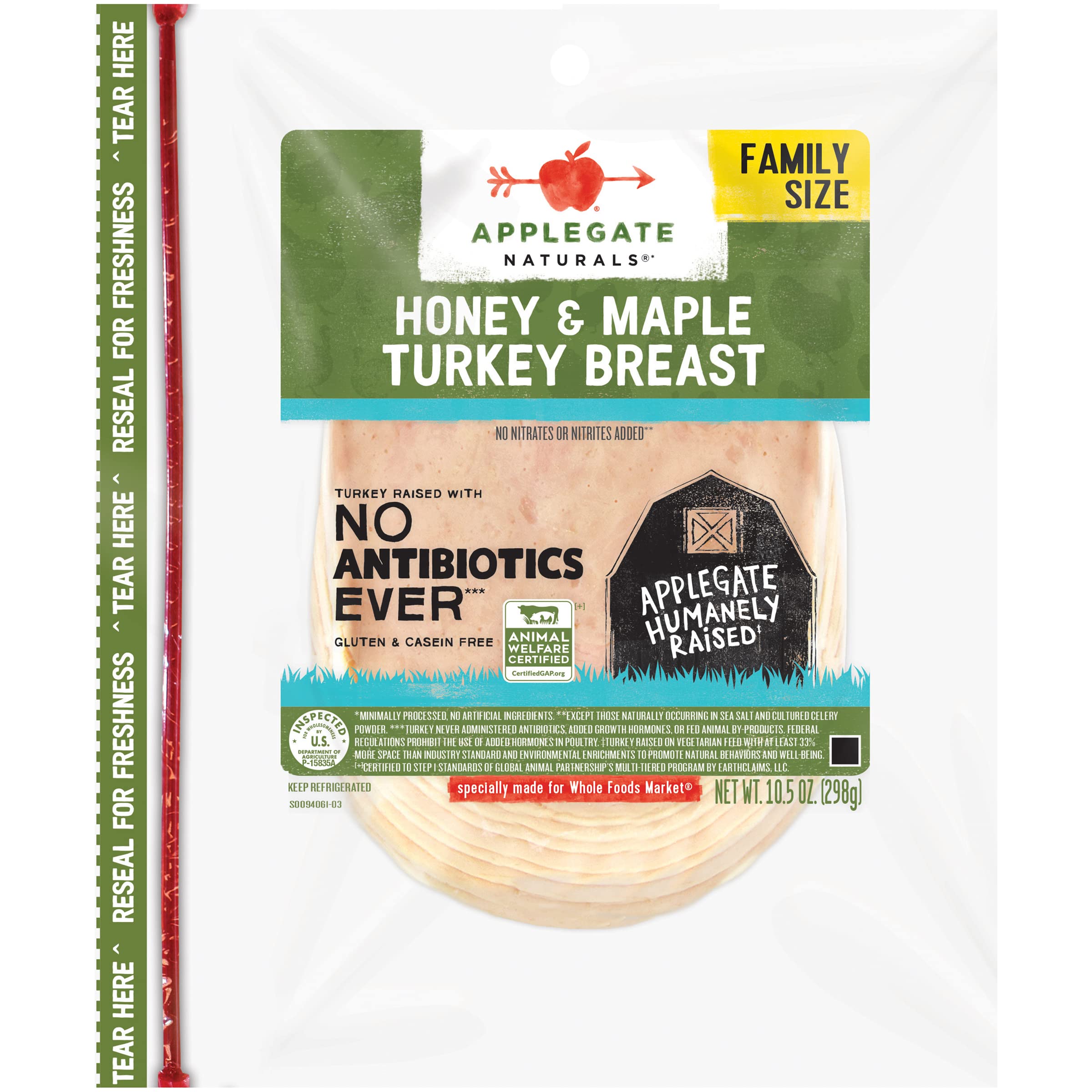 Natural Honey & Maple Turkey Breast Family Size, 10.5oz