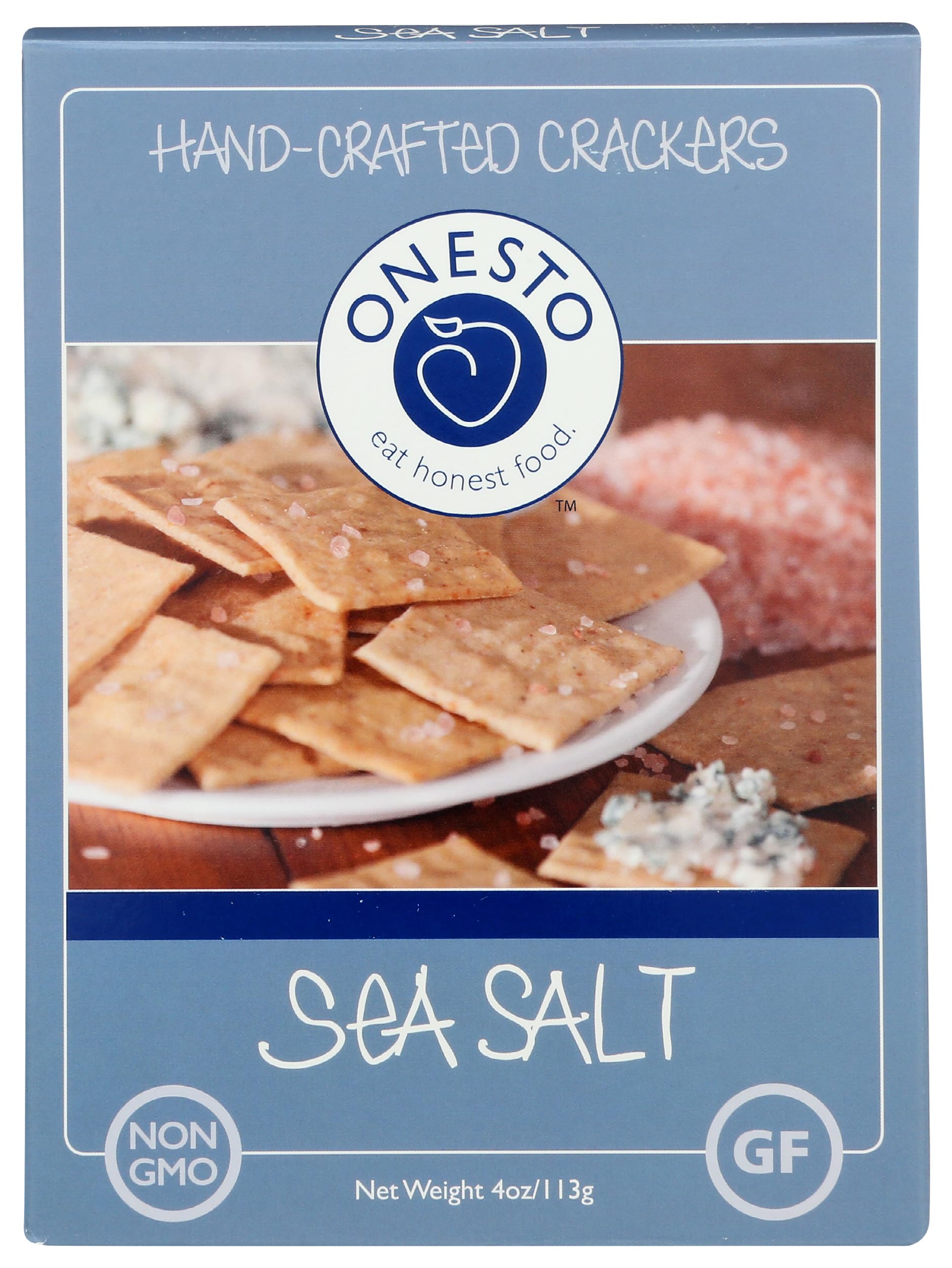 Onesto, Crackers Sea Salt, 4 Ounce
