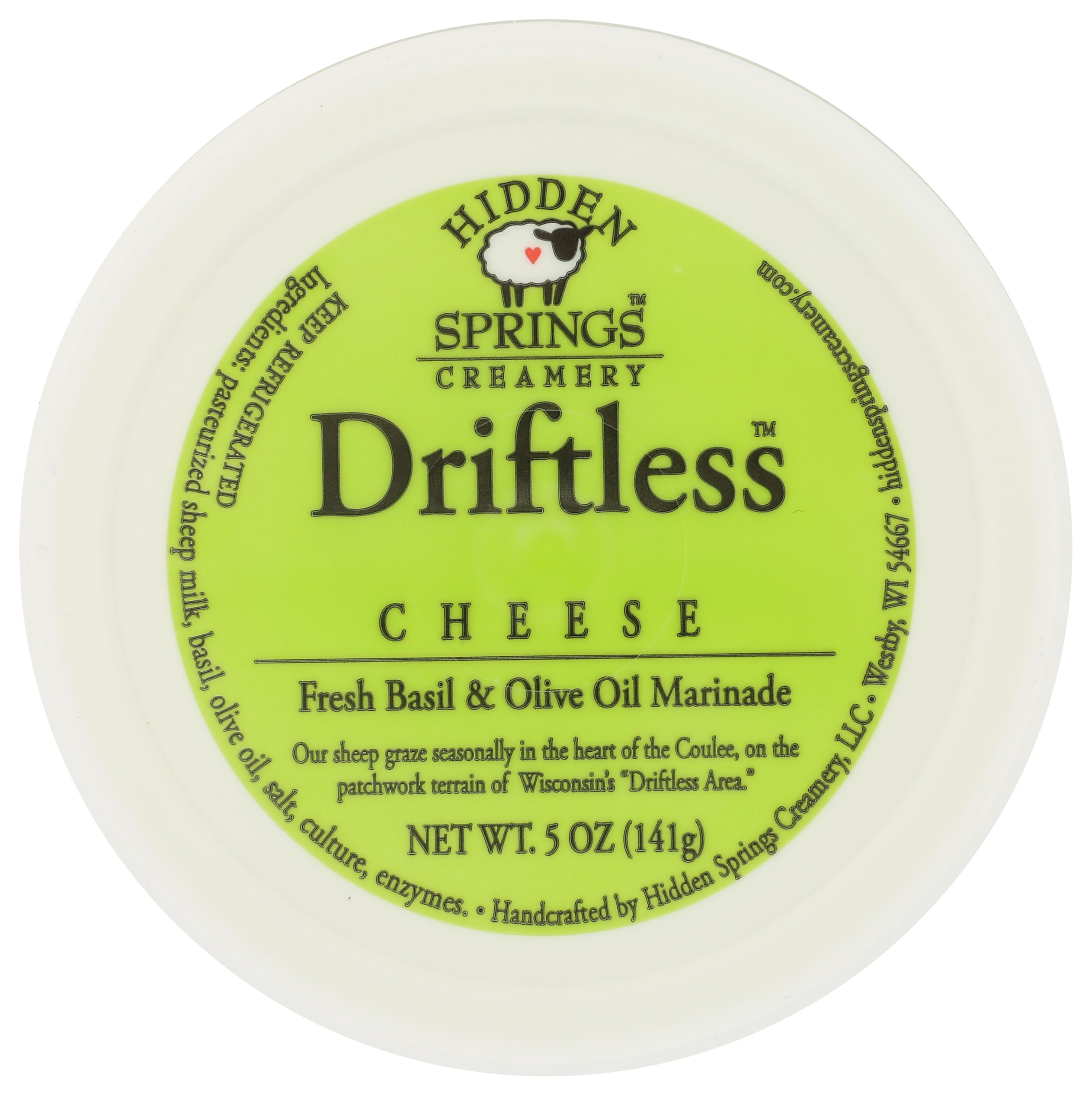 Hidden Springs, Fresh Driftless Basil Olive Oil Sheep Cup, 5 Ounce